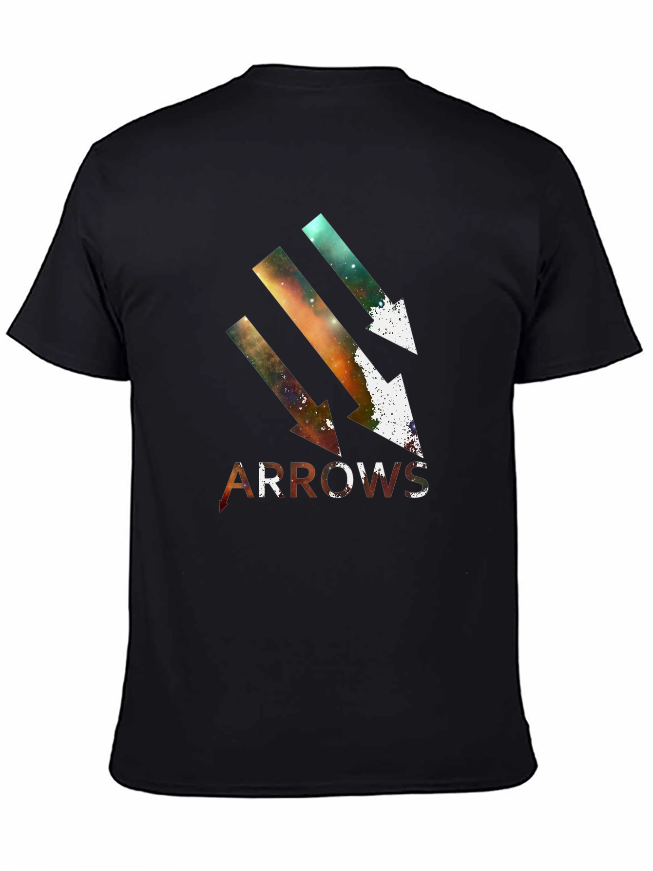 Black Arrows Graphic Print Black T-Shirt view 4