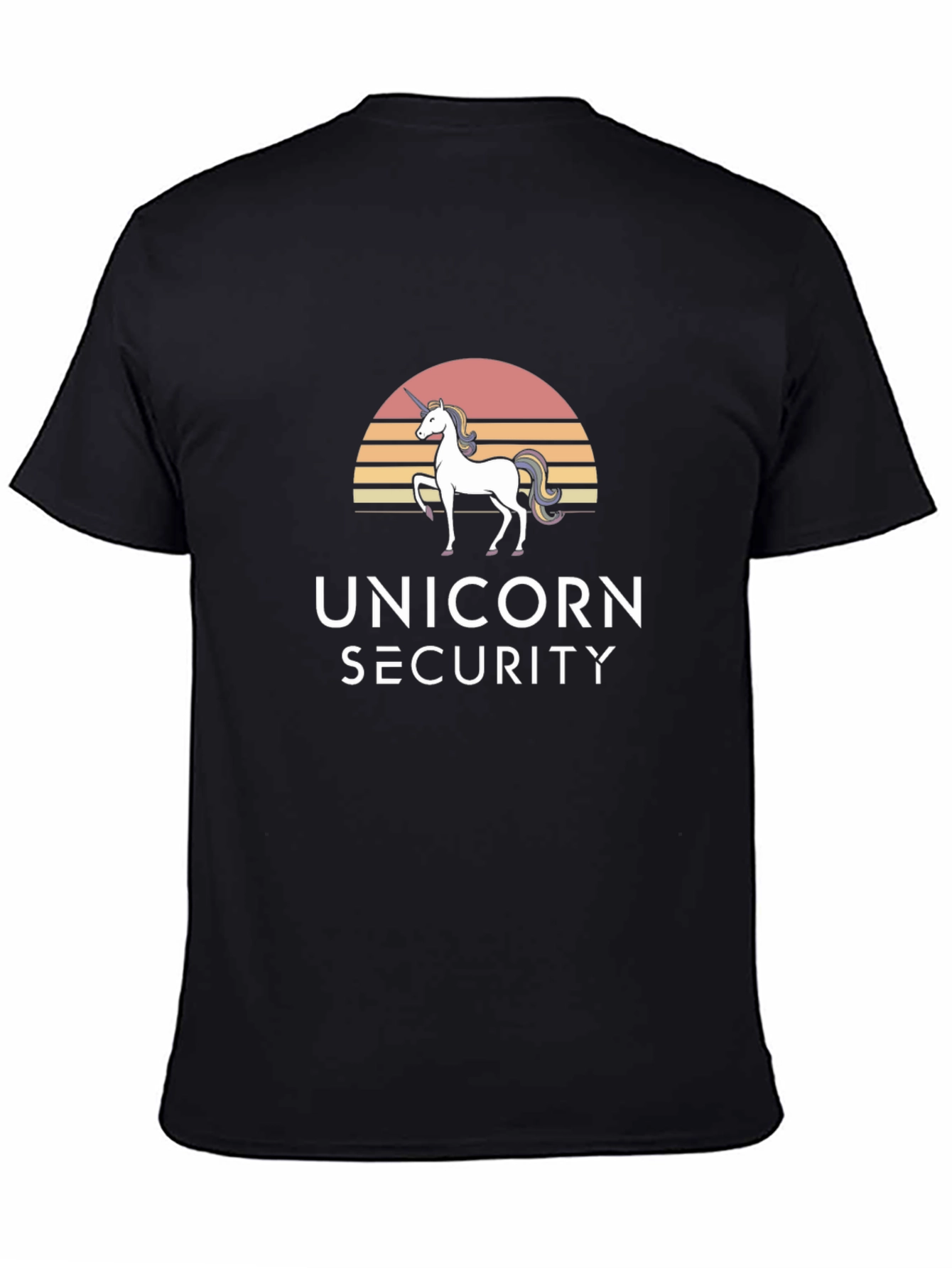 Black Unicorn Security Graphic T-Shirt - Black view 4