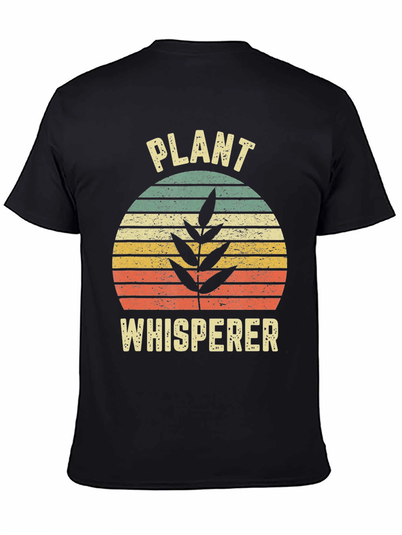 Black Plant Whisperer Retro T-Shirt view 4