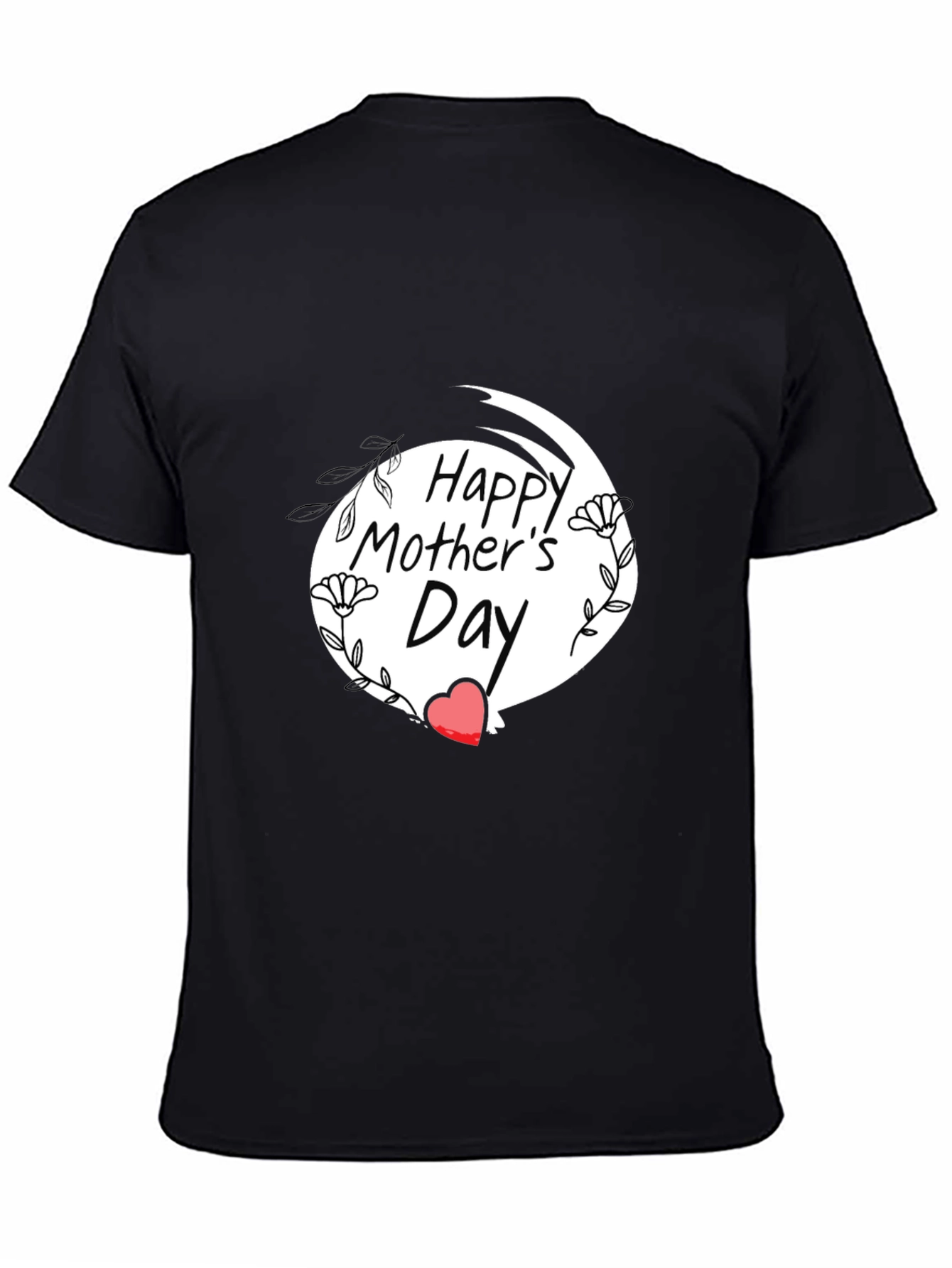 Black Happy Mother's Day Black T-Shirt view 4