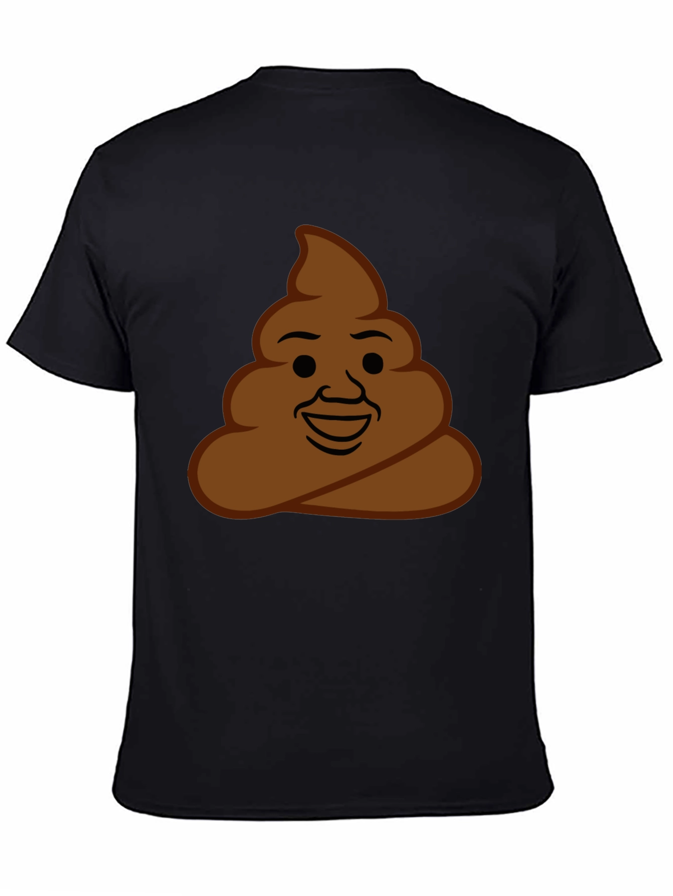 Black Poop Emoji Graphic Tee - Funny Unisex T-Shirt view 4