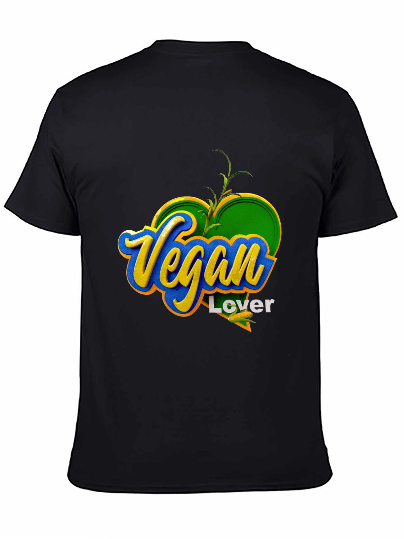 Black Vegan Lover T-Shirt view 4