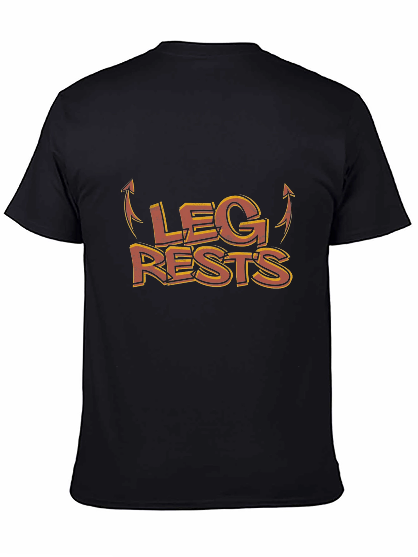 Black Leg Rests Graphic Tee - Funny Humor T-Shirt view 4