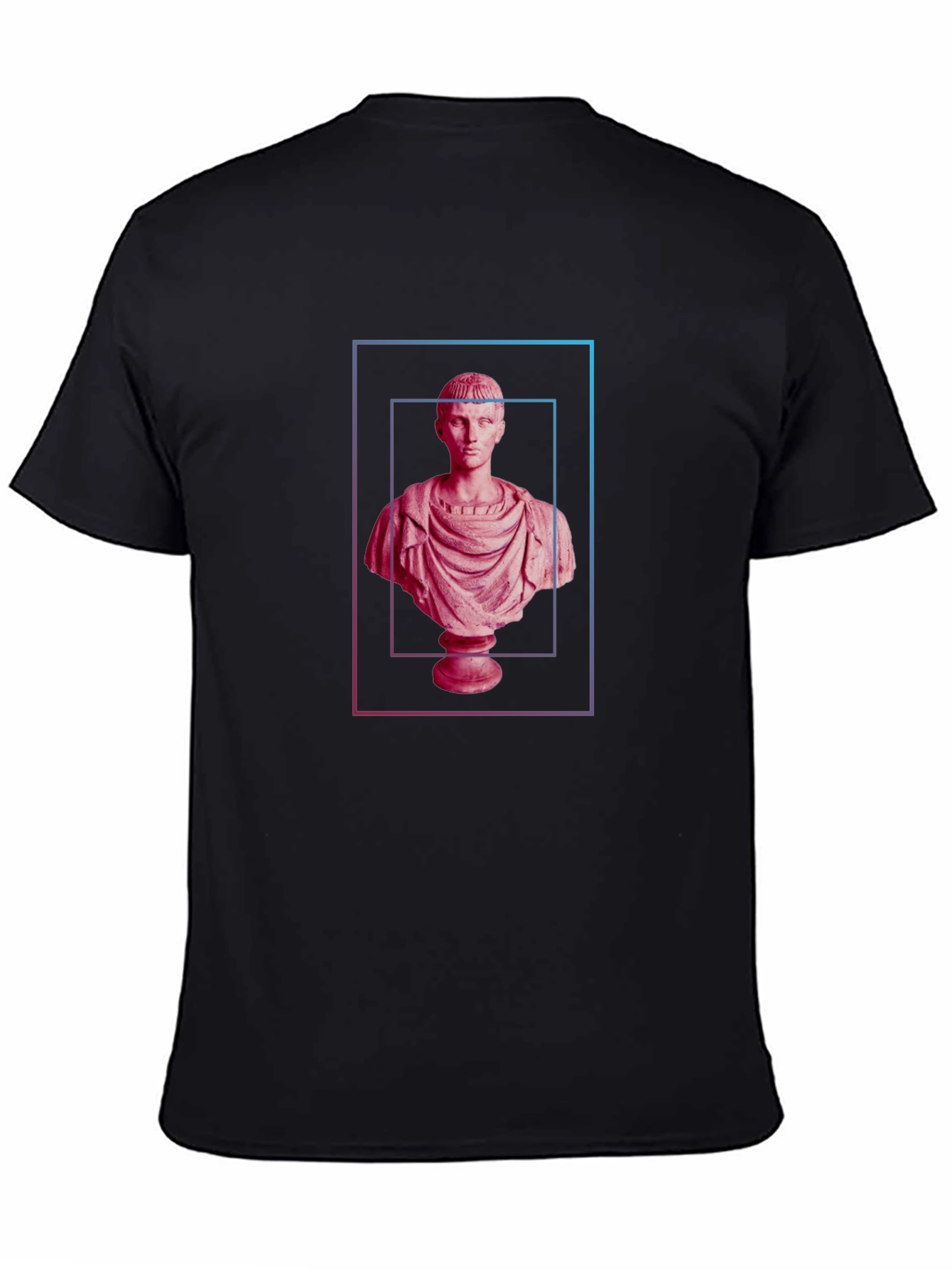 Black Classical Bust Graphic Tee - Modern Art Shirt view 4
