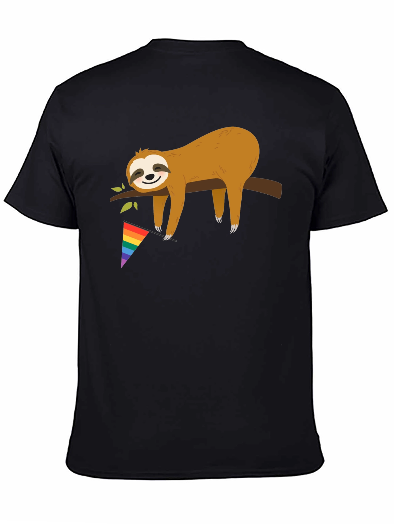 Black Sloth Pride T-Shirt - LGBT Support view 4