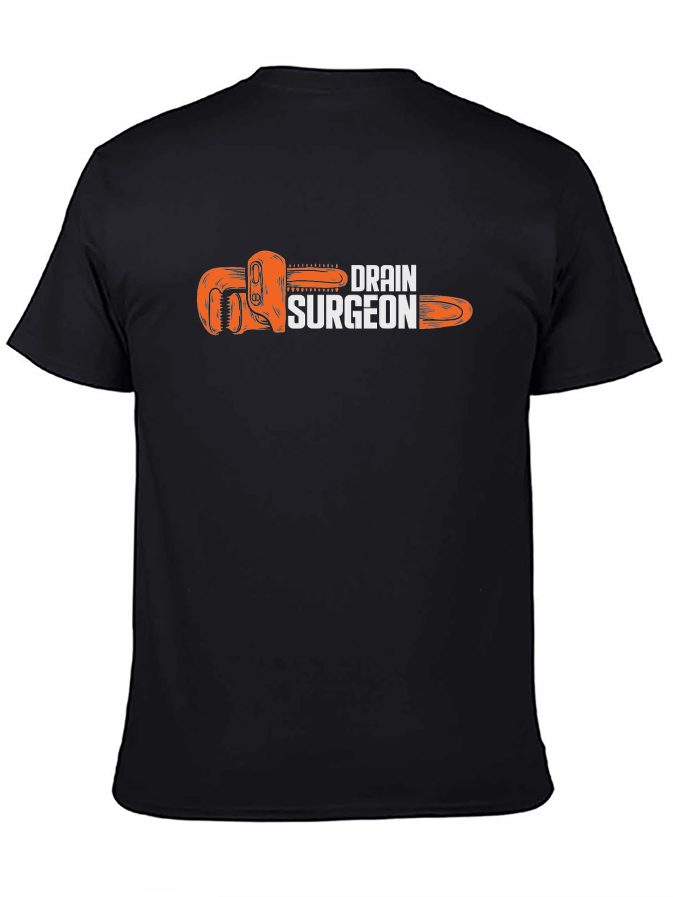 Black Drain Surgeon Funny Plumber T-Shirt view 4