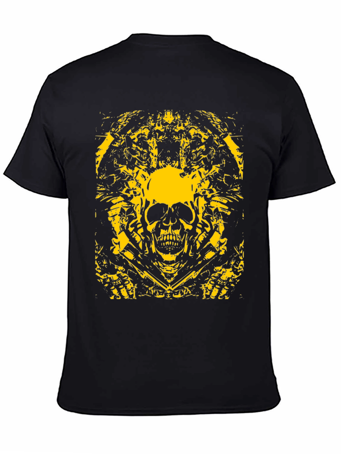 Black Skull Graphic Black T-Shirt - Bold & Edgy Design view 4