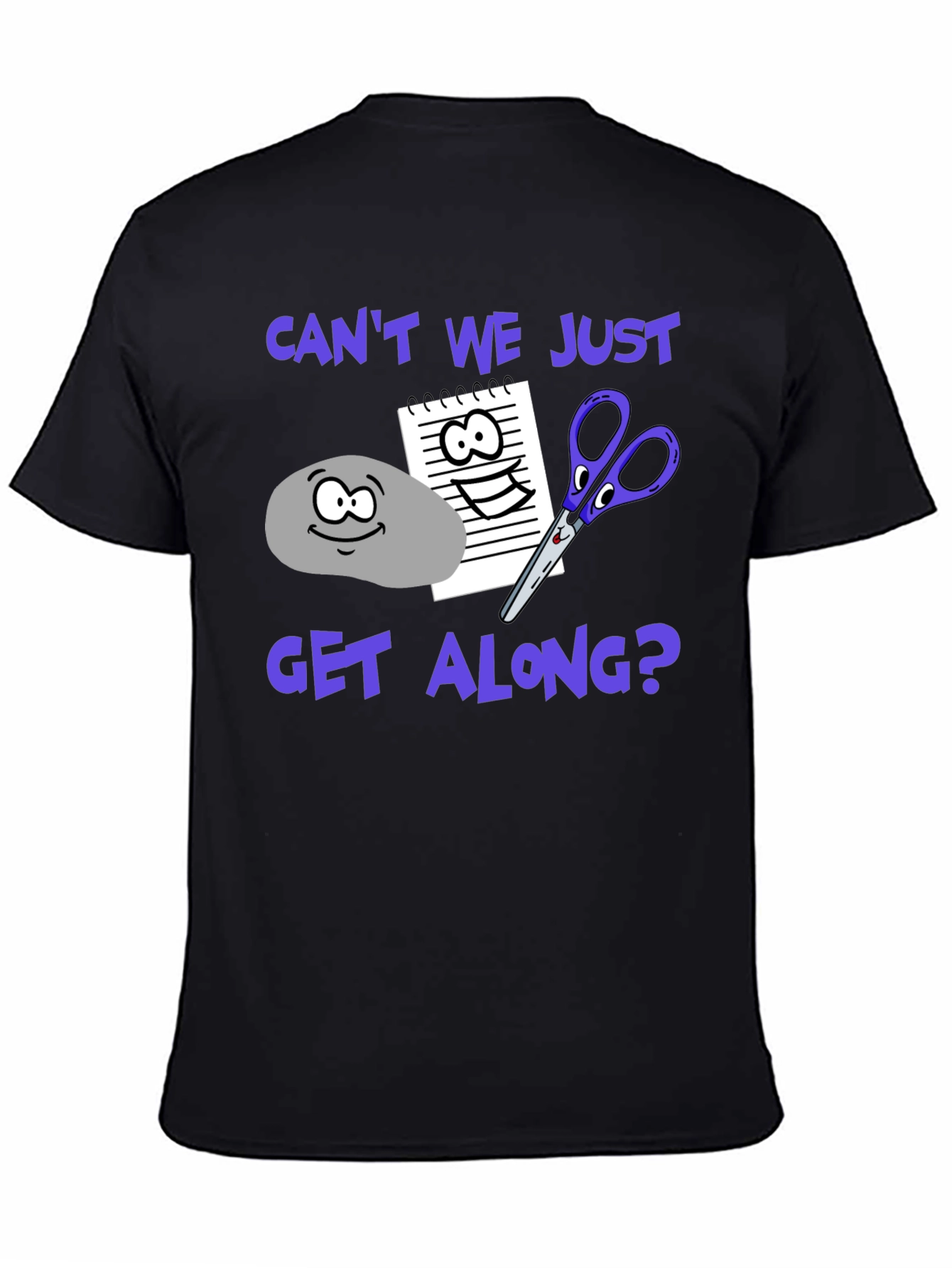 Black Rock Paper Scissors 'Can't We Just Get Along?' Graphic T-Shirt view 4