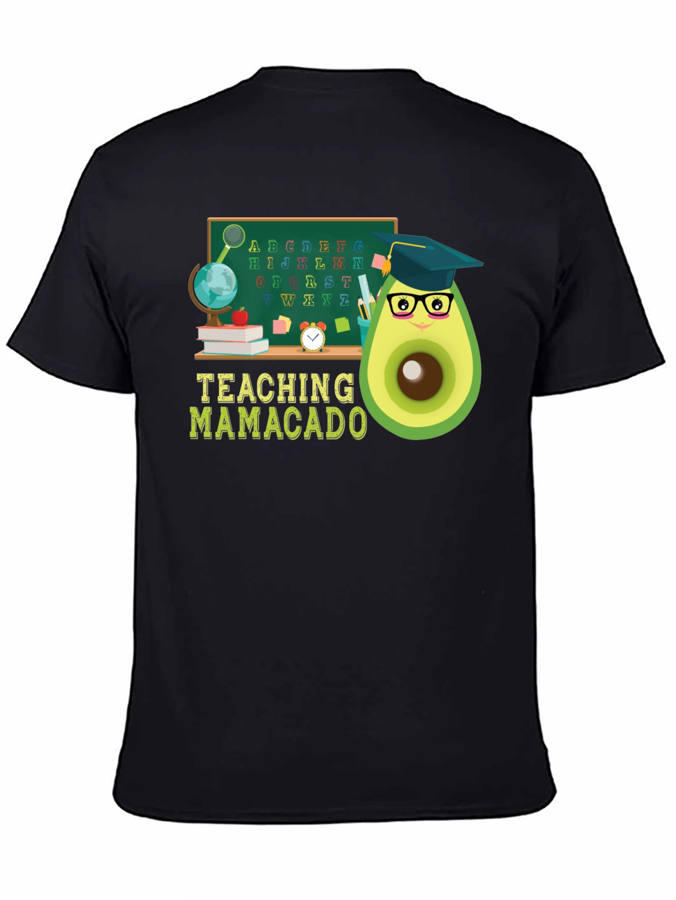 Black Teaching Mamacado T-Shirt view 4