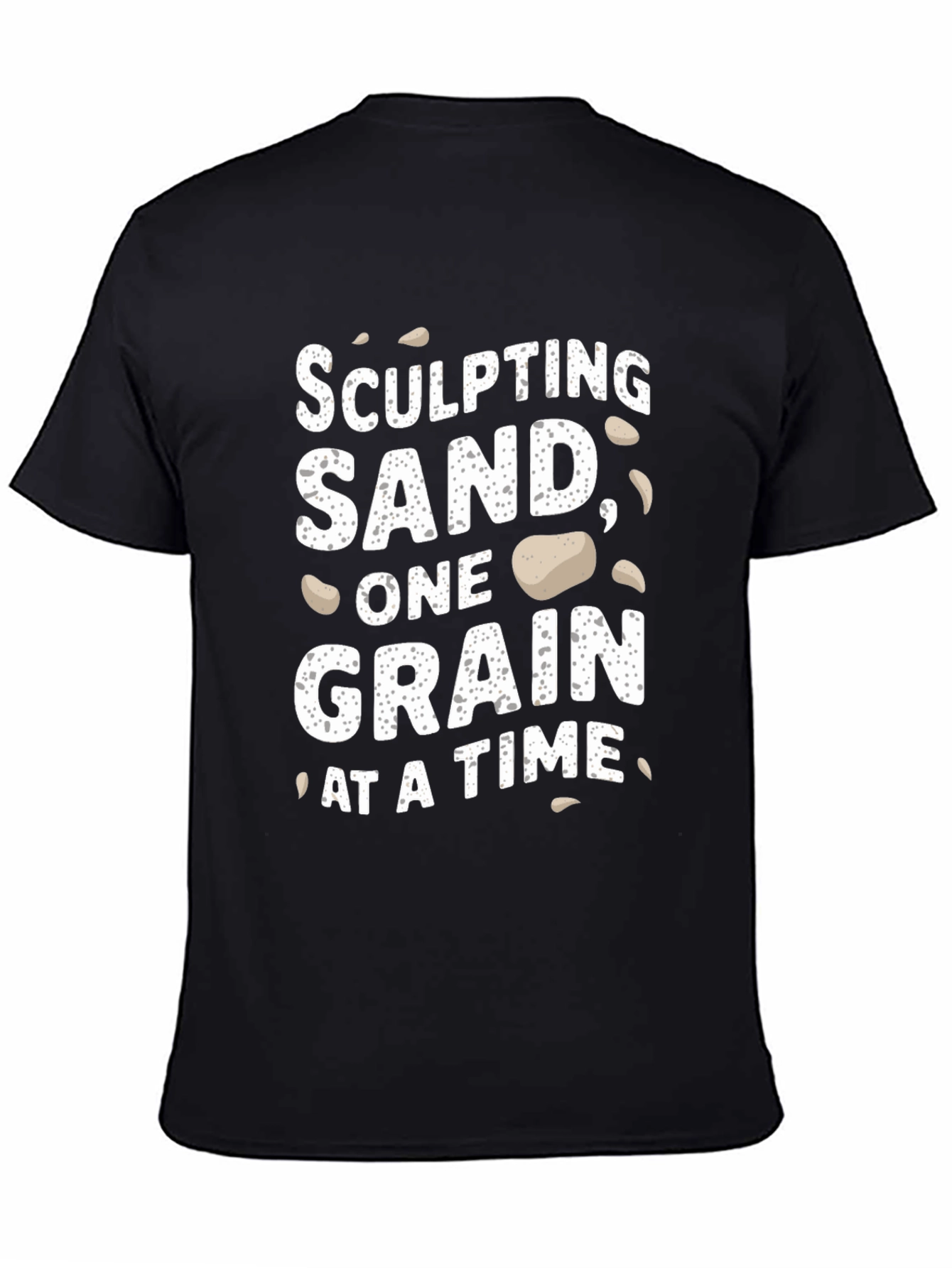 Black Sculpting Sand T-Shirt - Funny Beach Vacation Tee view 4