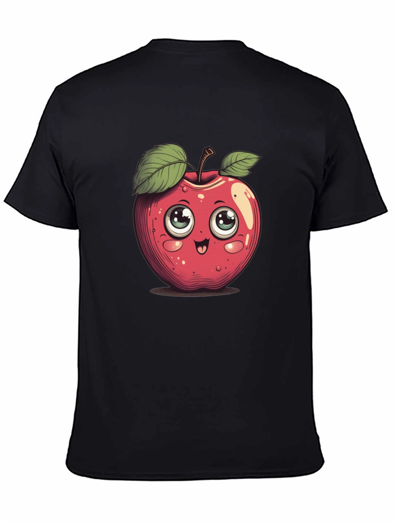 Cute Cartoon Apple Graphic Tee - 4