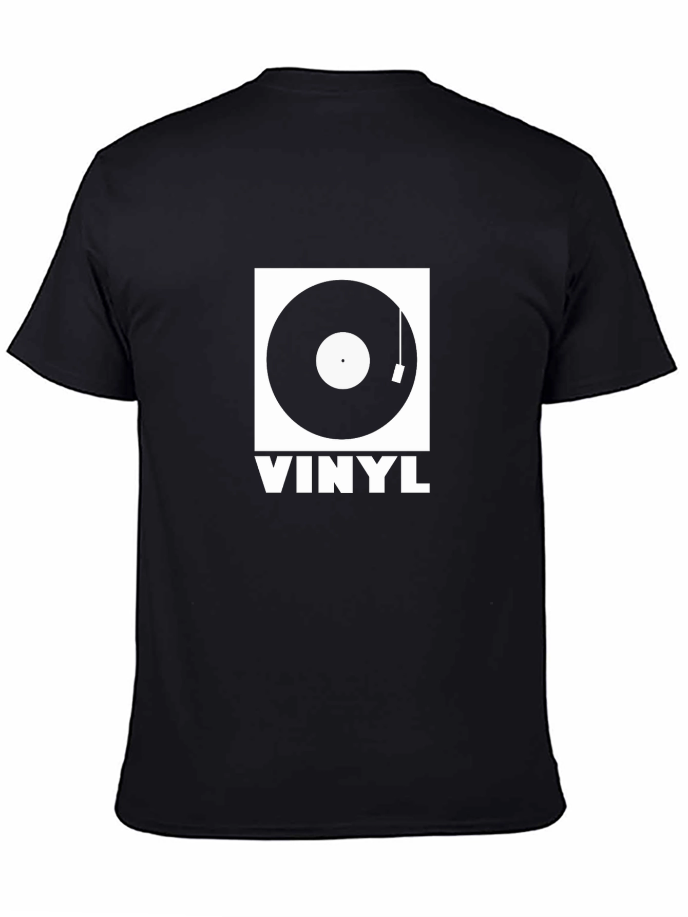 Black Vinyl Record Graphic Tee - Black view 4