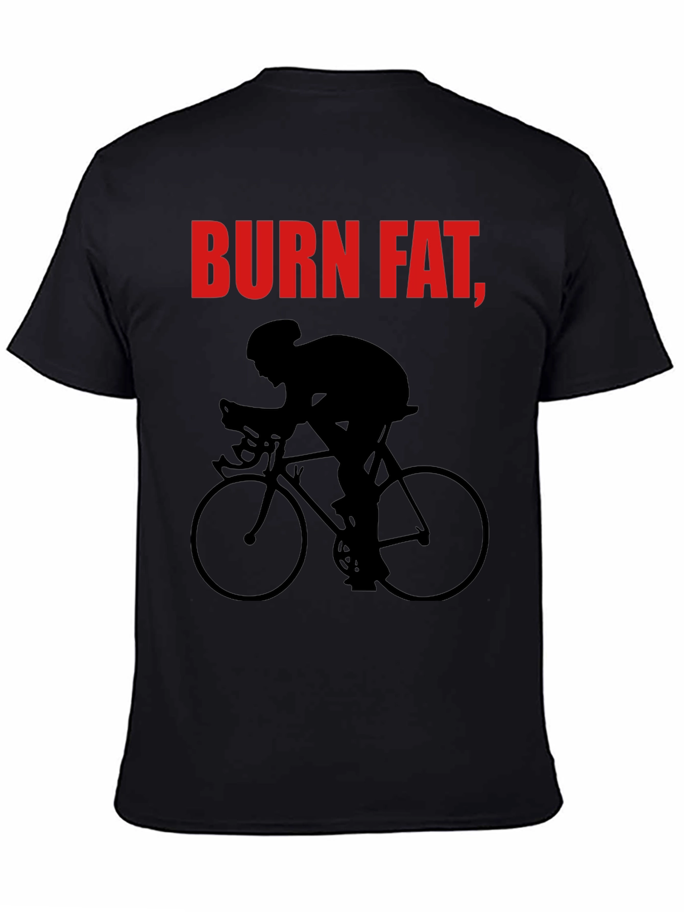 Black Burn Fat, Cycle T-Shirt - Black view 4