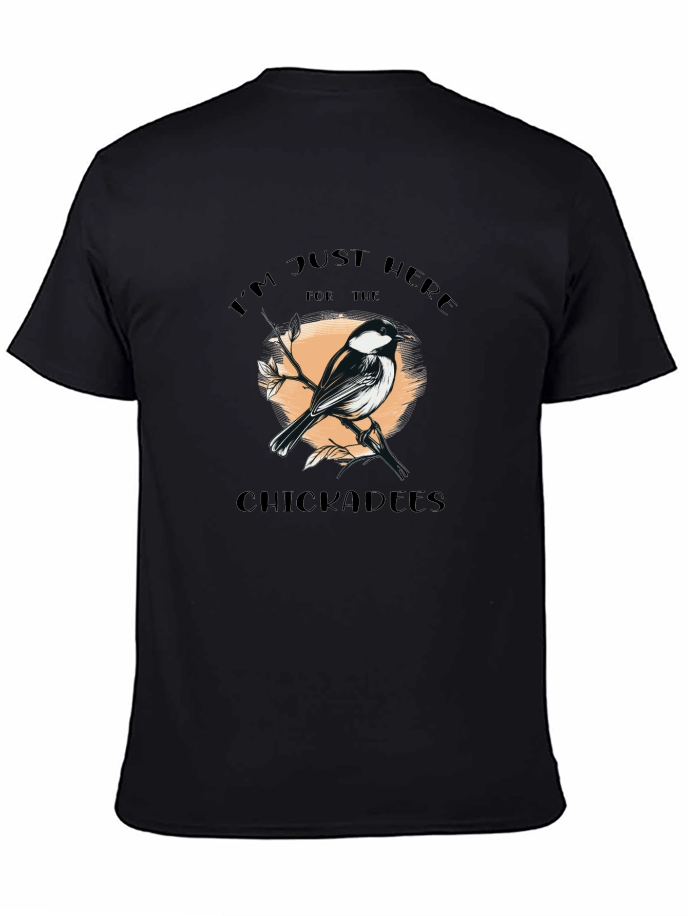 Black Chickadees Graphic T-Shirt - Bird Lover Tee view 4