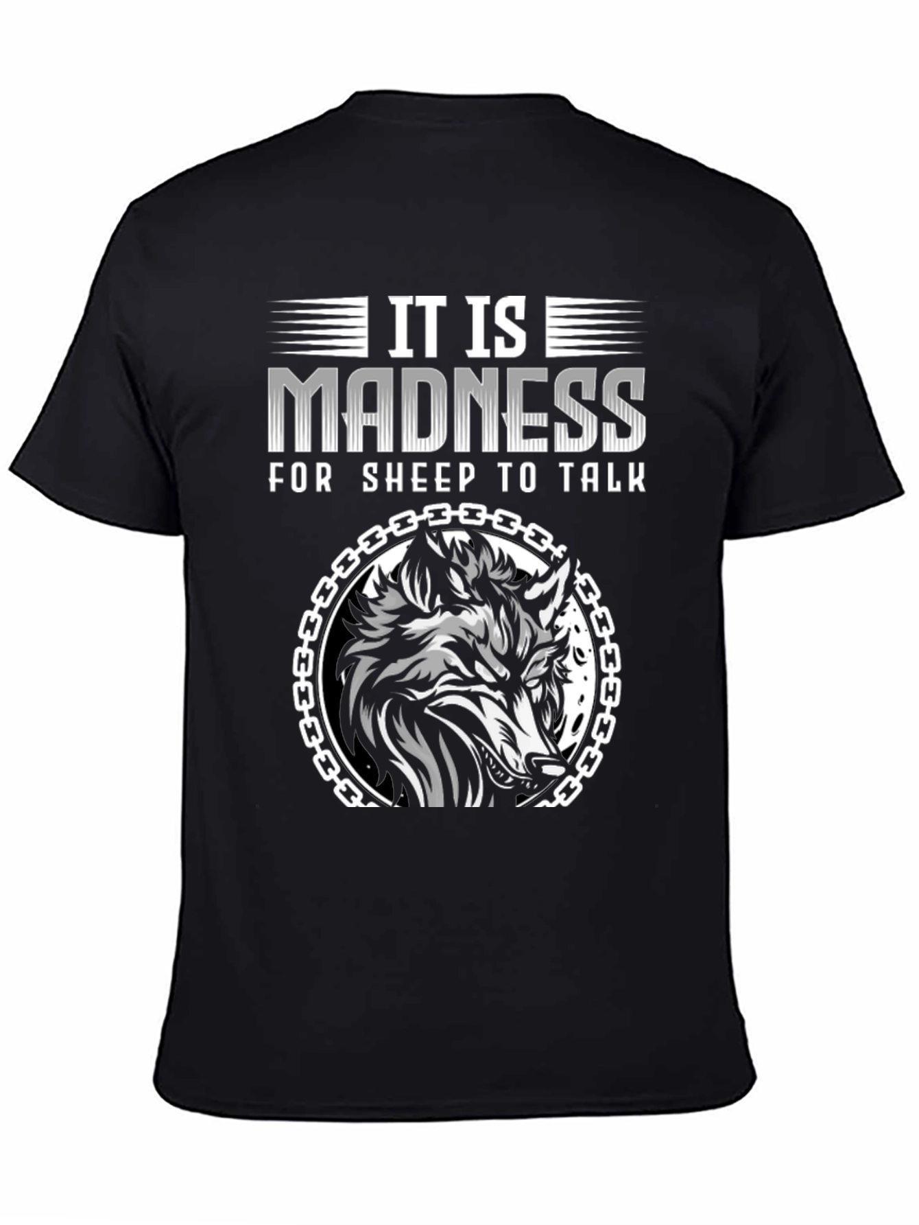 Black Wolf Madness Graphic Tee -  Unique Design view 4