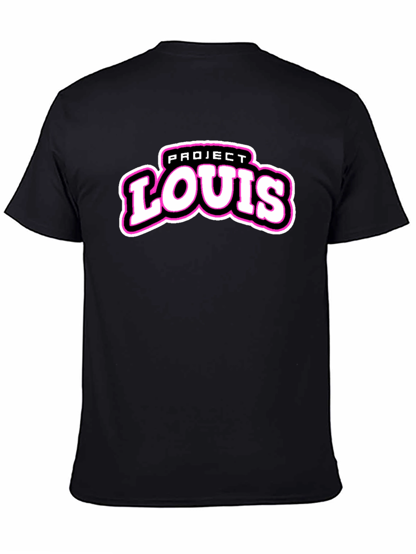 Black Project Louis Black T-Shirt | Cool Graphic Tee view 4