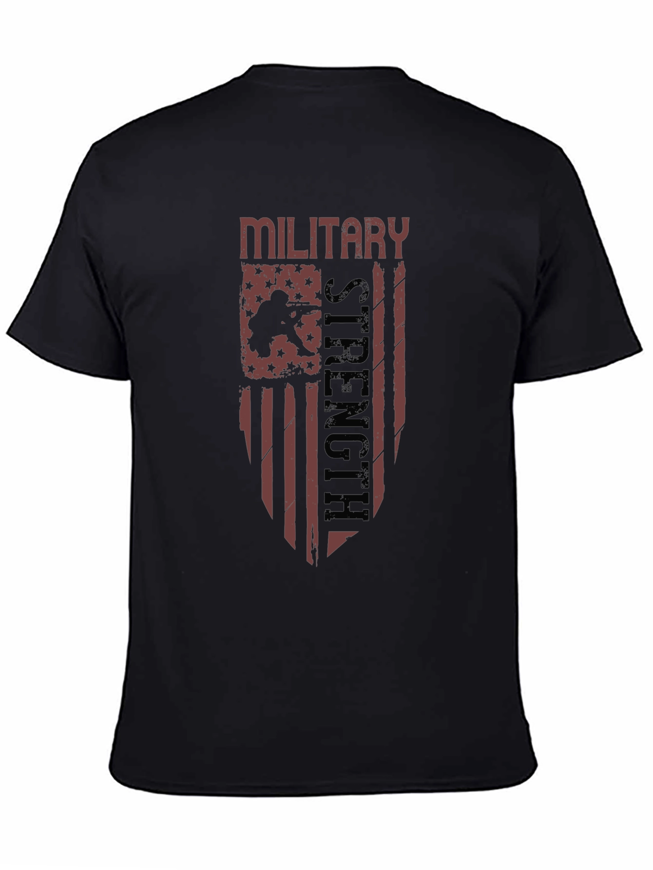 Military Strength Graphic Tee - Patriotic Design - 4