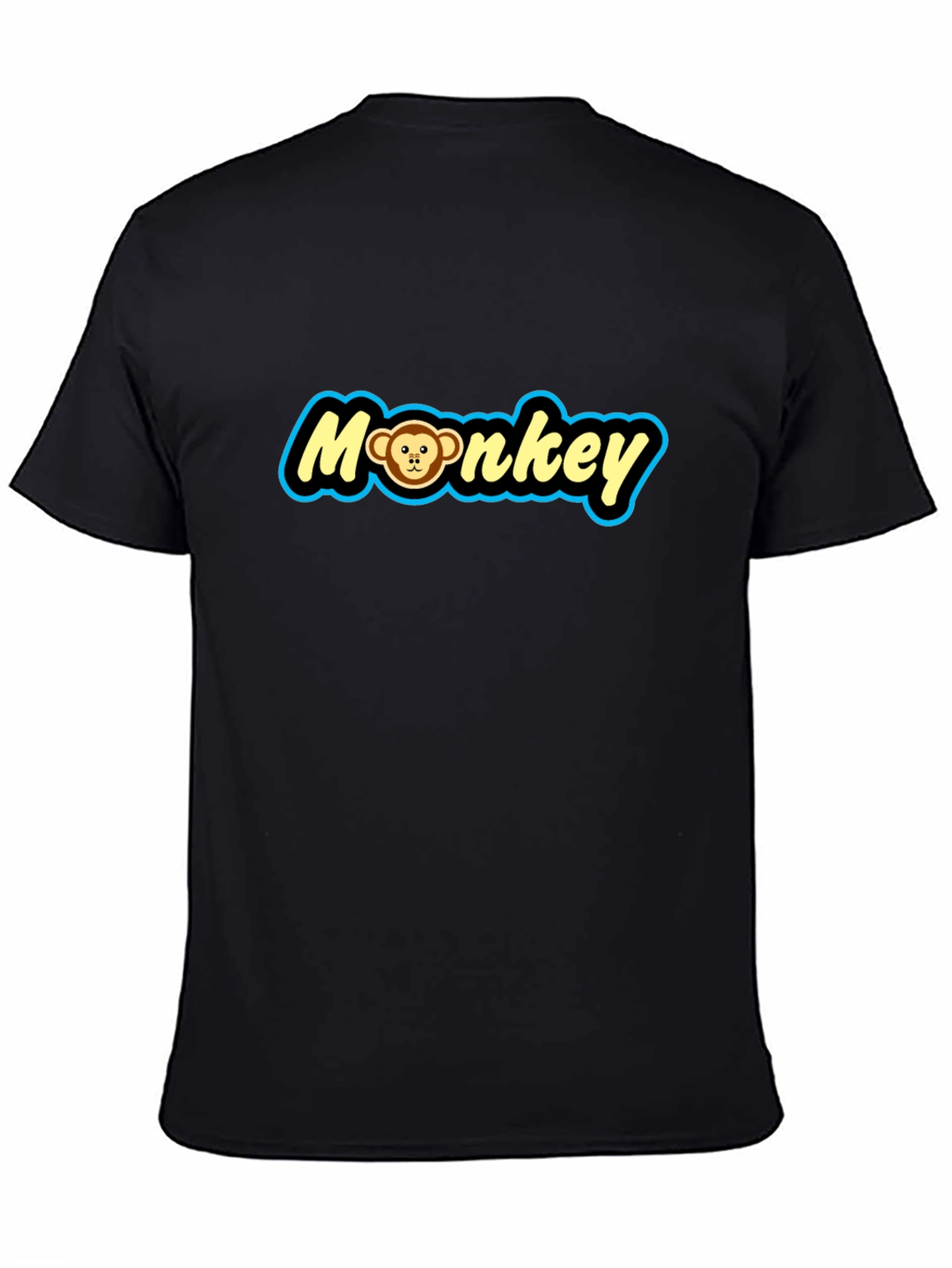 Black Monkey Graphic Tee - Novelty Print Crew Neck T-Shirt view 4
