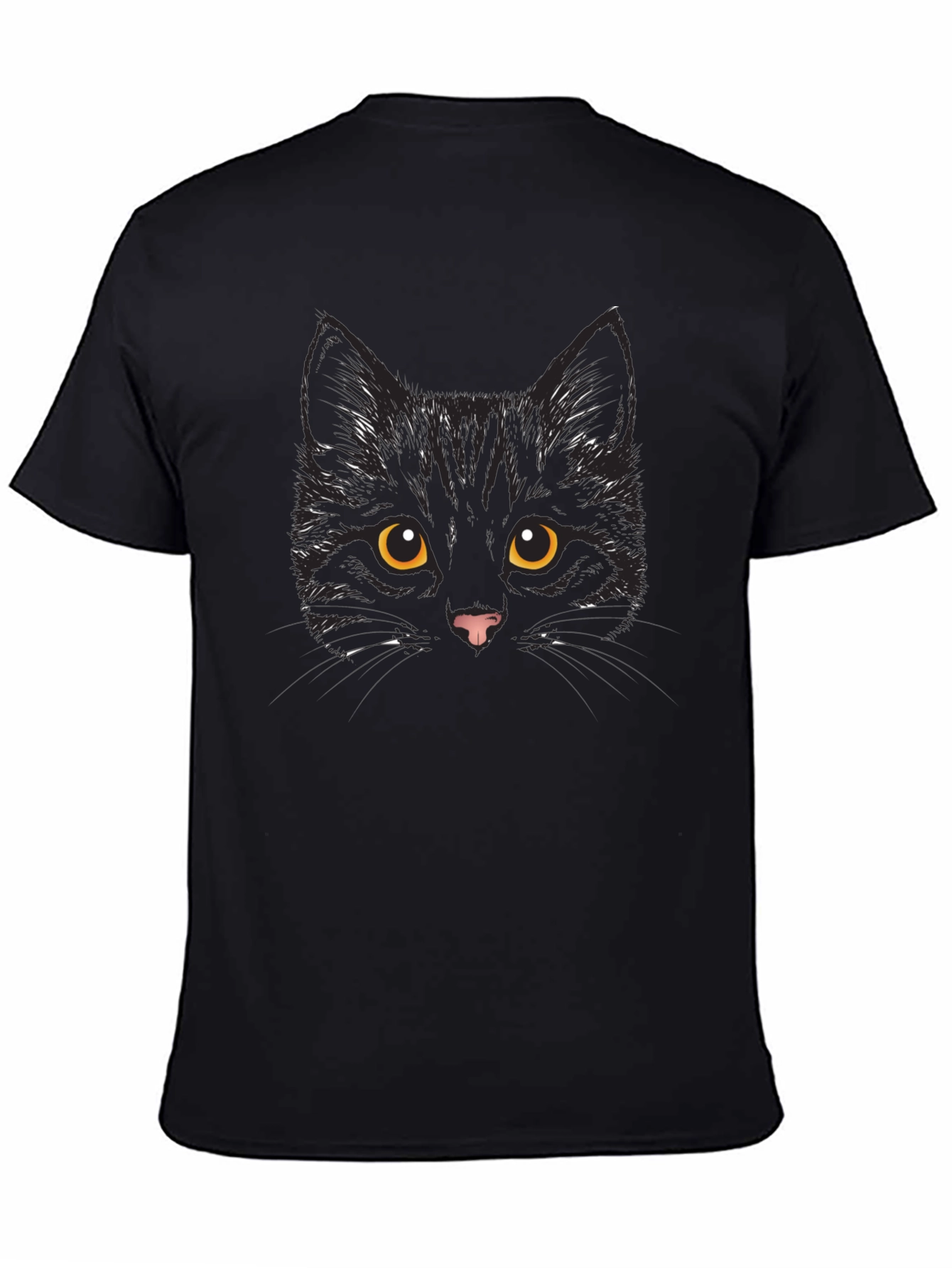 Black Black Cat Graphic T-Shirt - Unisex Cotton Tee view 4