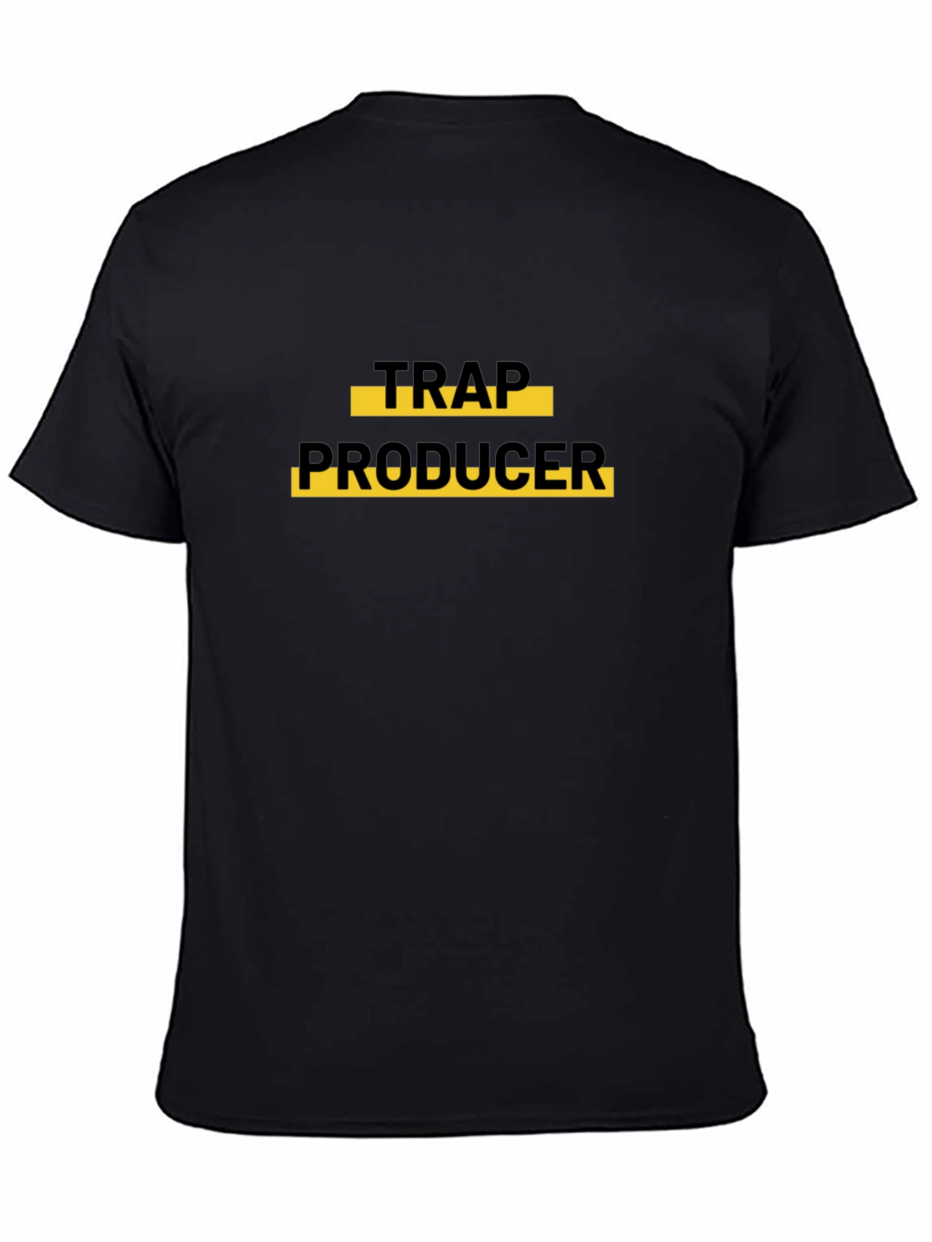 Black Trap Producer Graphic Tee - Black Cotton T-Shirt view 4