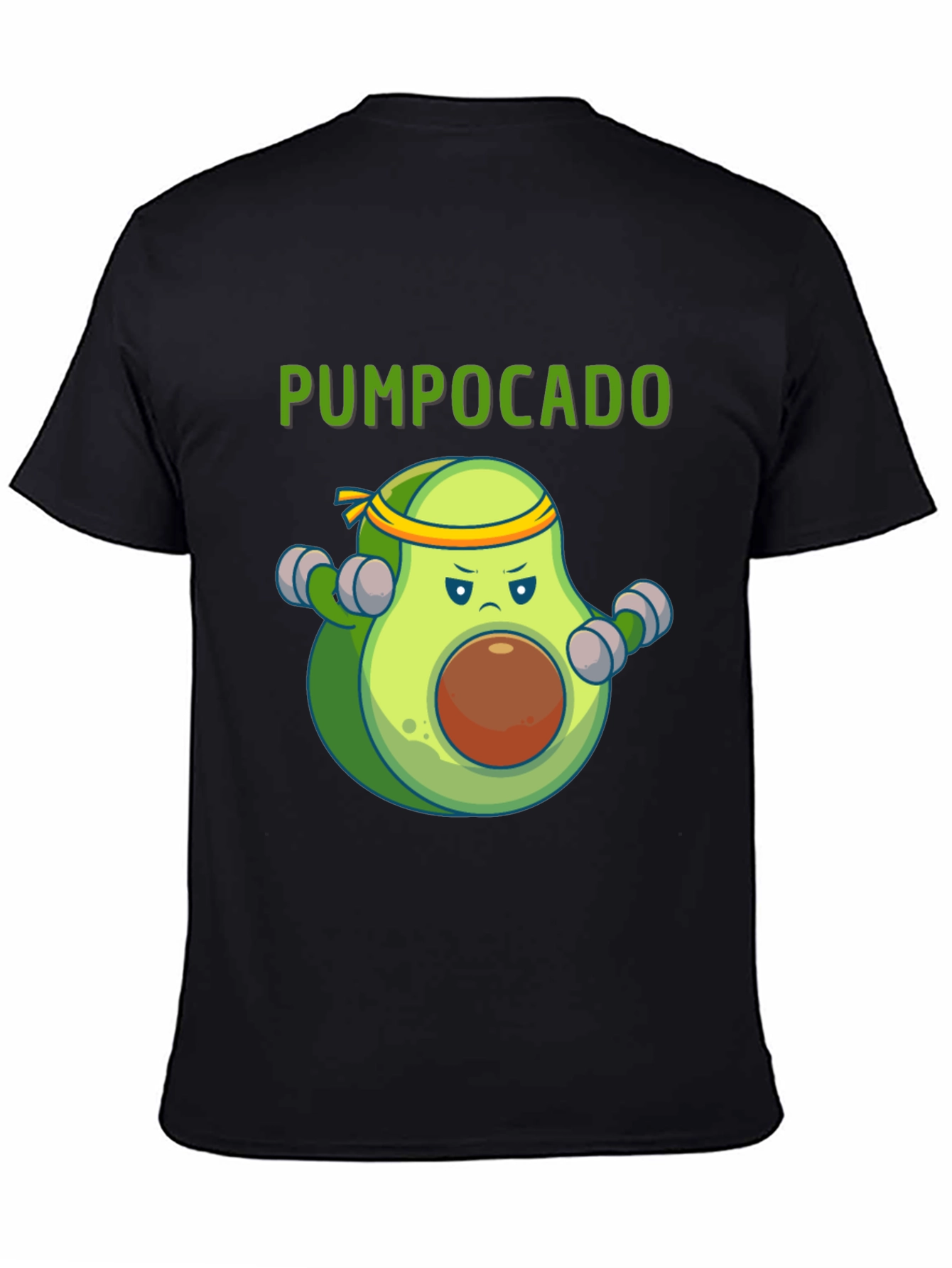 Black Pumpocado Gym Humor Tee - Black view 4