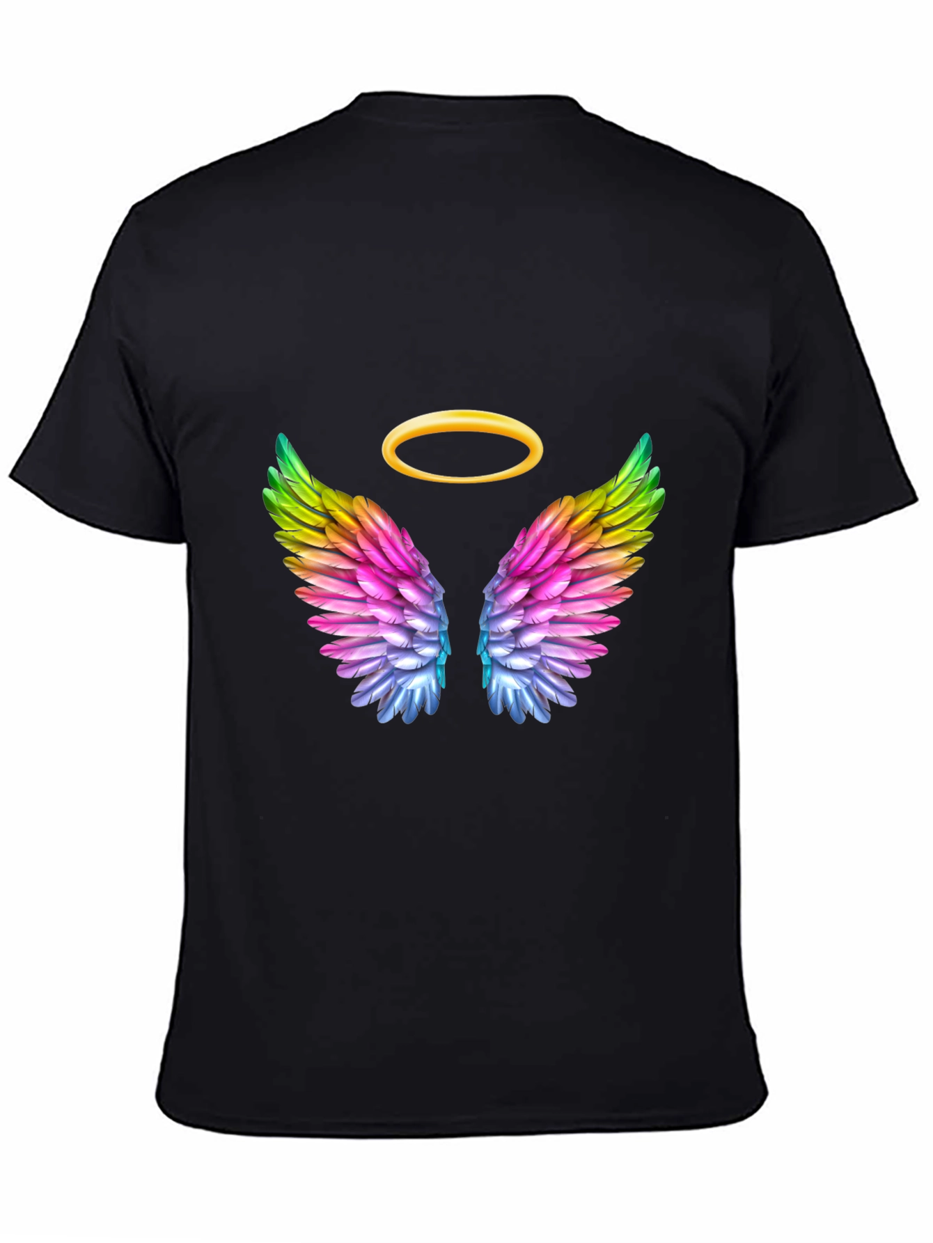 Black Angel Wings Graphic Tee view 4