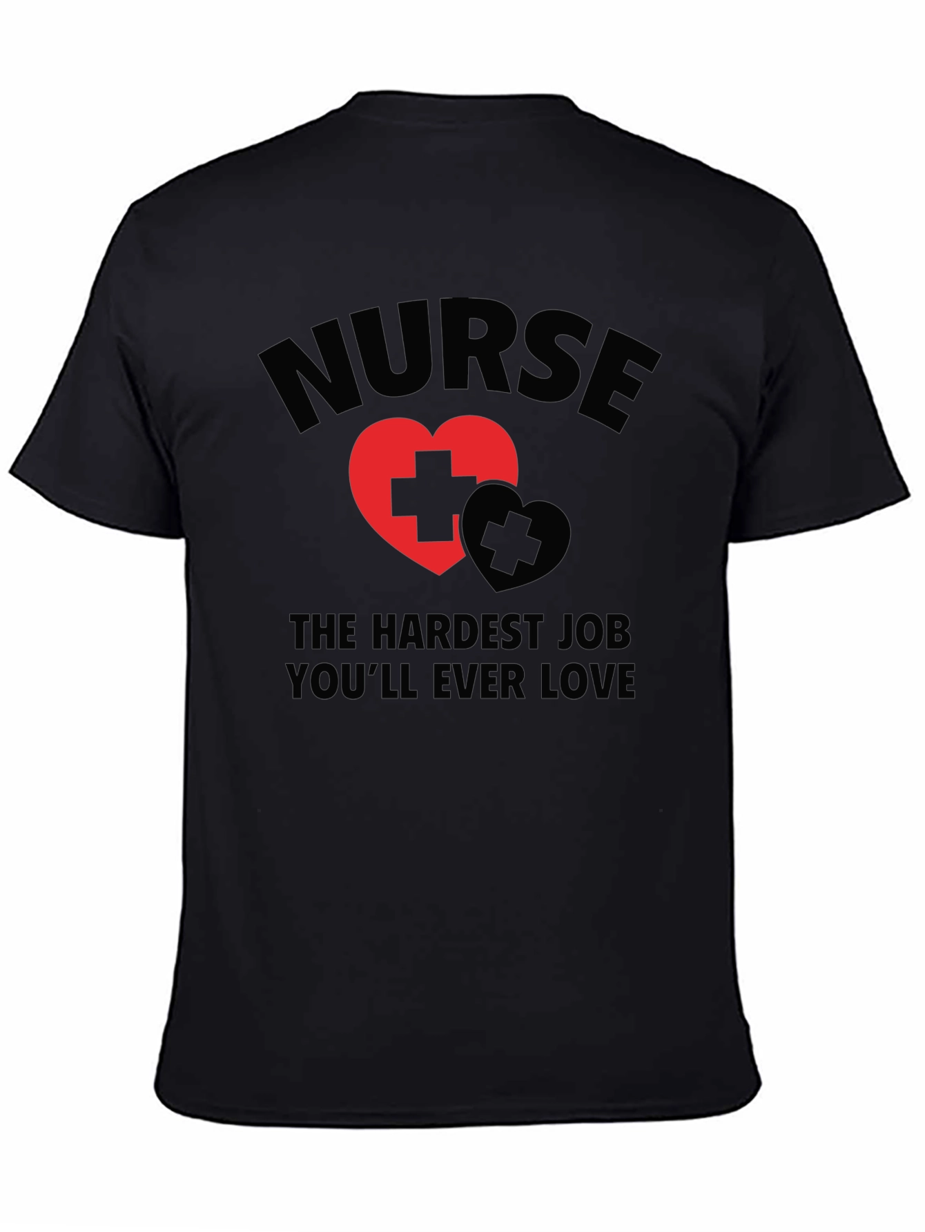 Black Nurse Hardest Job Love T-Shirt view 4