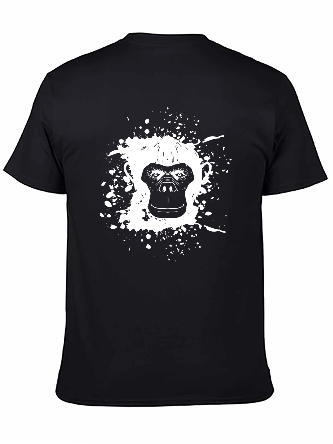 Black Ape Face Graphic Black T-Shirt view 4
