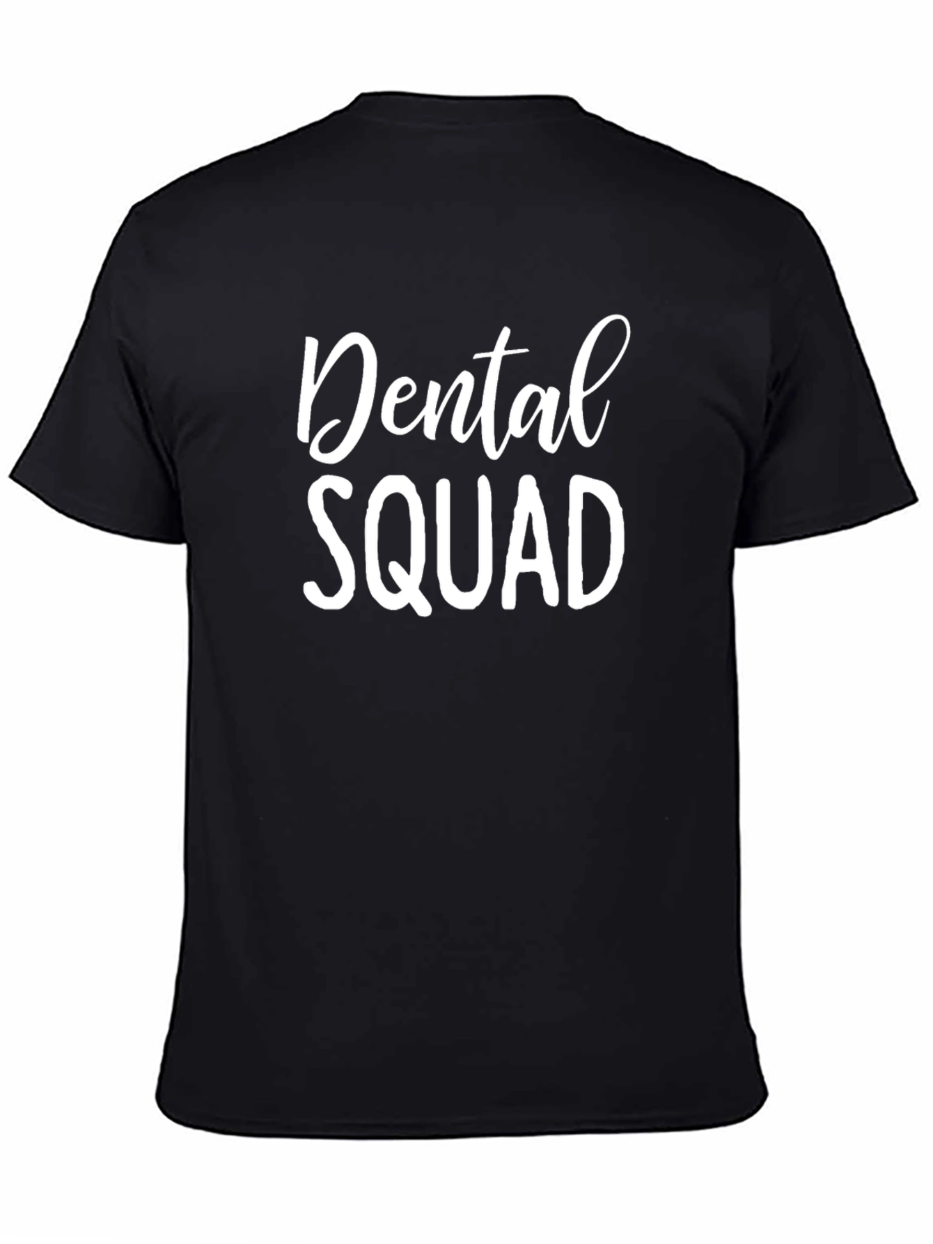 Black Dental Squad Black Crew Neck T-Shirt view 4