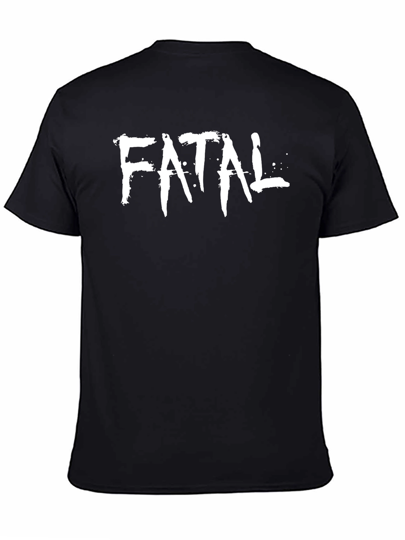 Black Fatal Graphic Print Black T-Shirt view 4