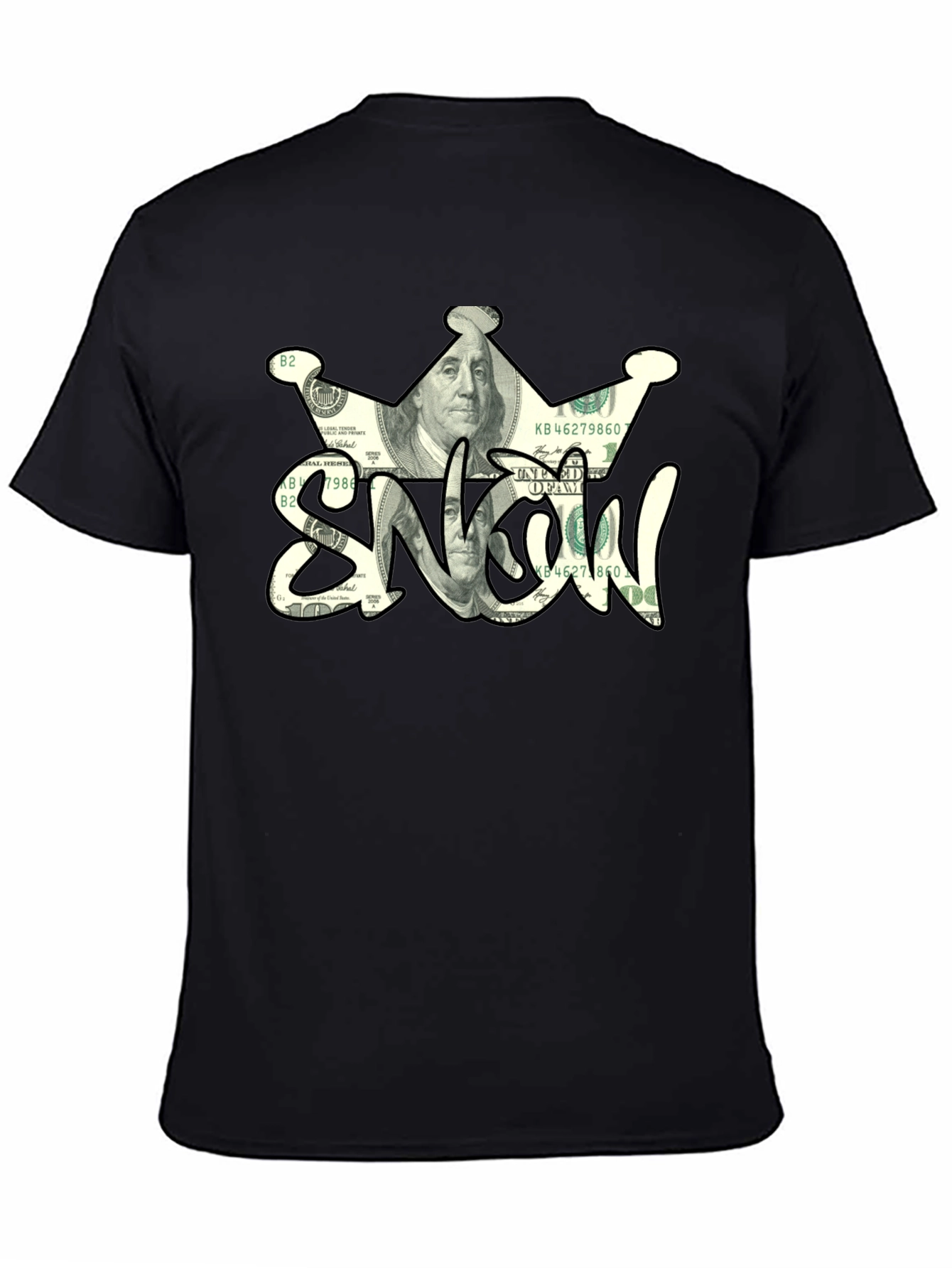 Black Snow Crown Graphic Tee - Black view 4