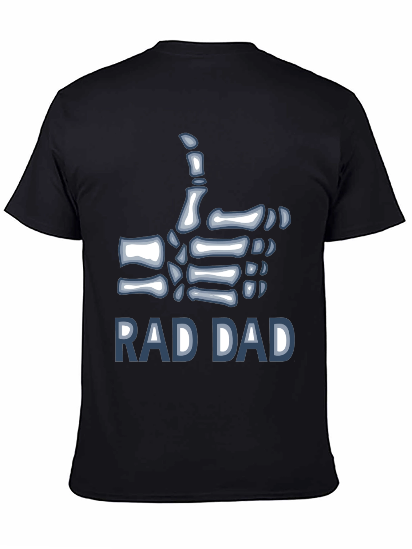 Black Rad Dad Skeleton Hand T-Shirt view 4