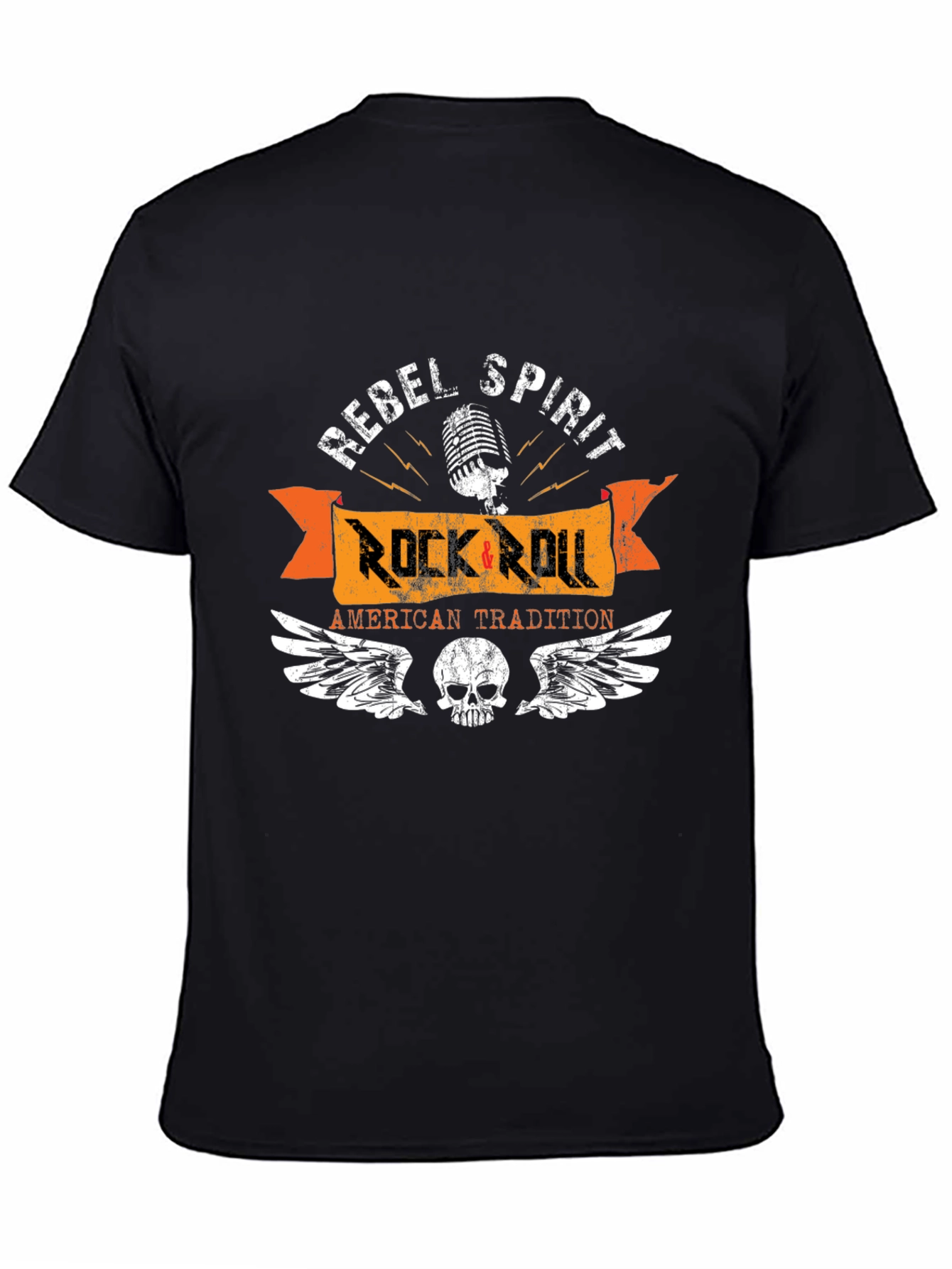 Black Rebel Spirit Rock & Roll Black T-Shirt view 4