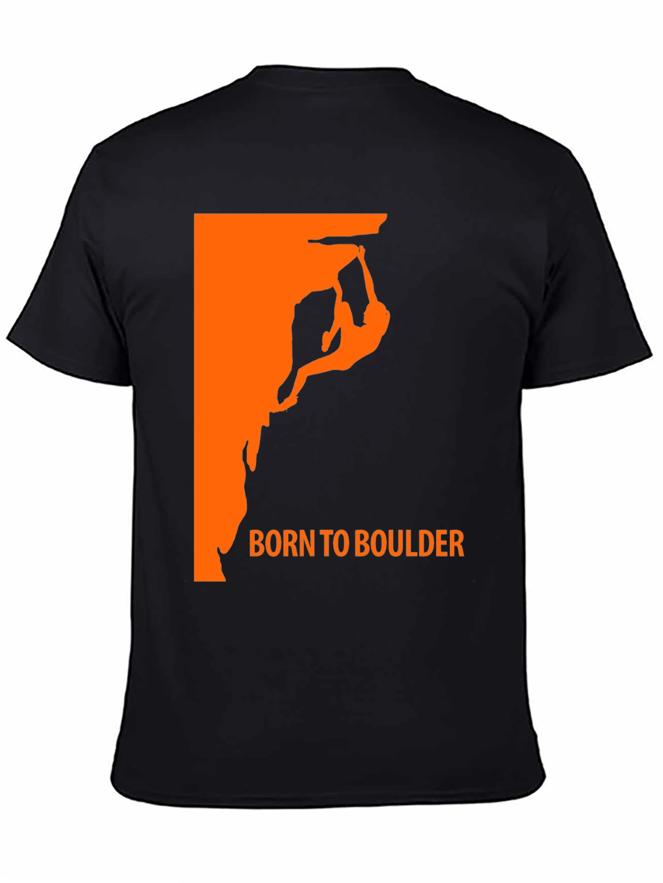 Black Born to Boulder Black Graphic Tee for Rock Climbing Enthusiasts view 4