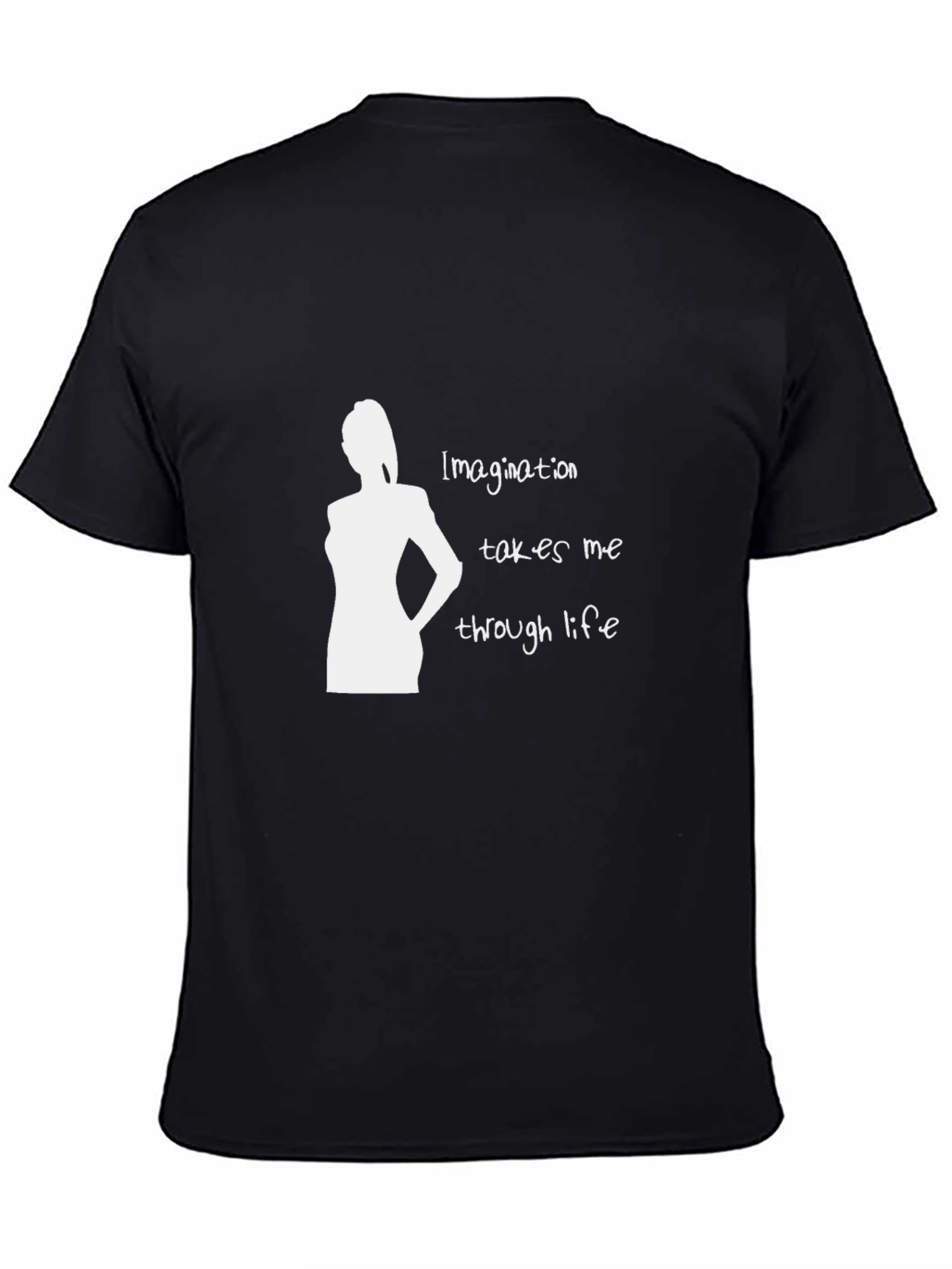 Black Imagination Silhouette Graphic Tee - Black view 4