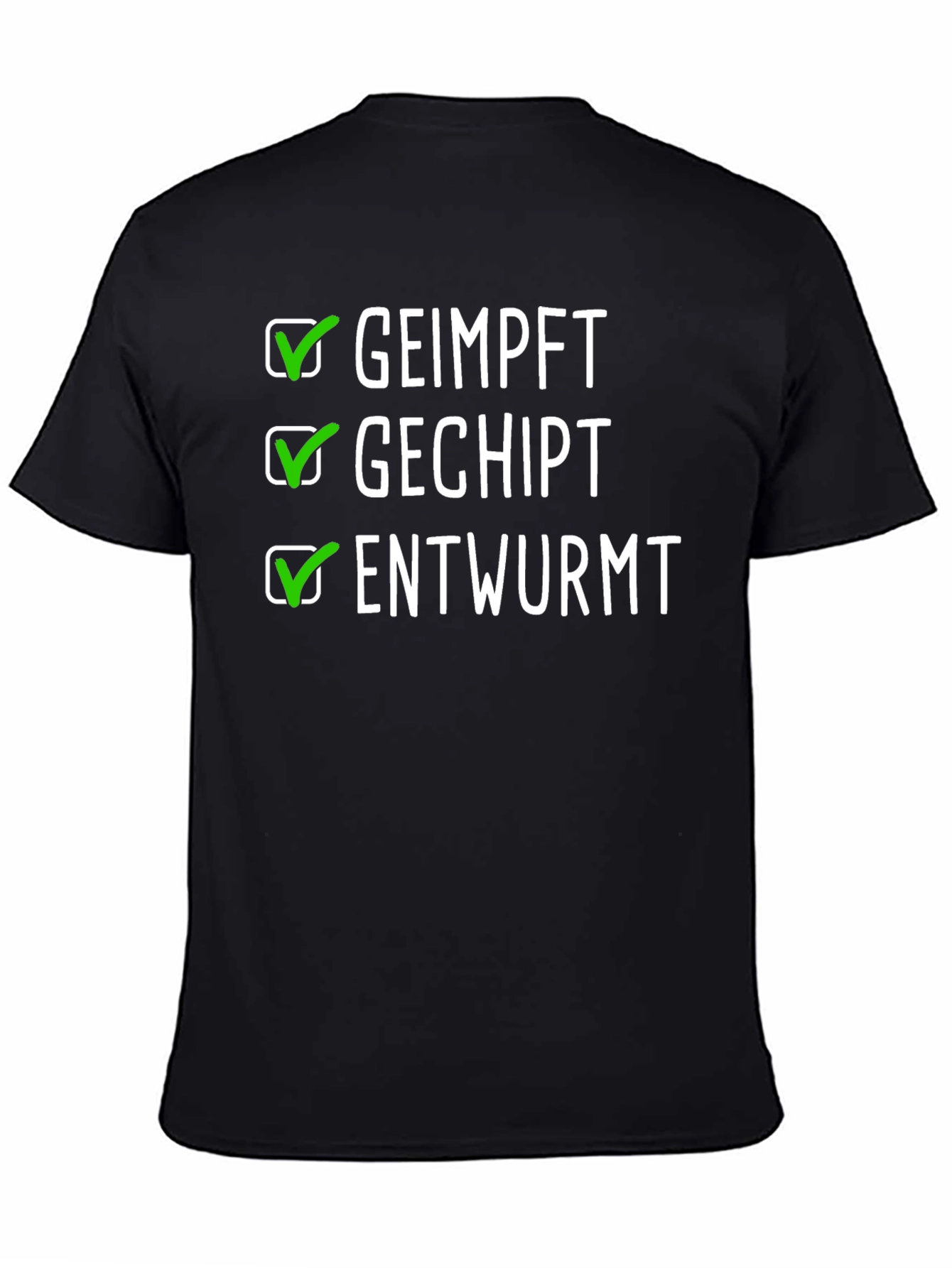Black Geimpft Gechipt Entwurmt Black T-Shirt view 4