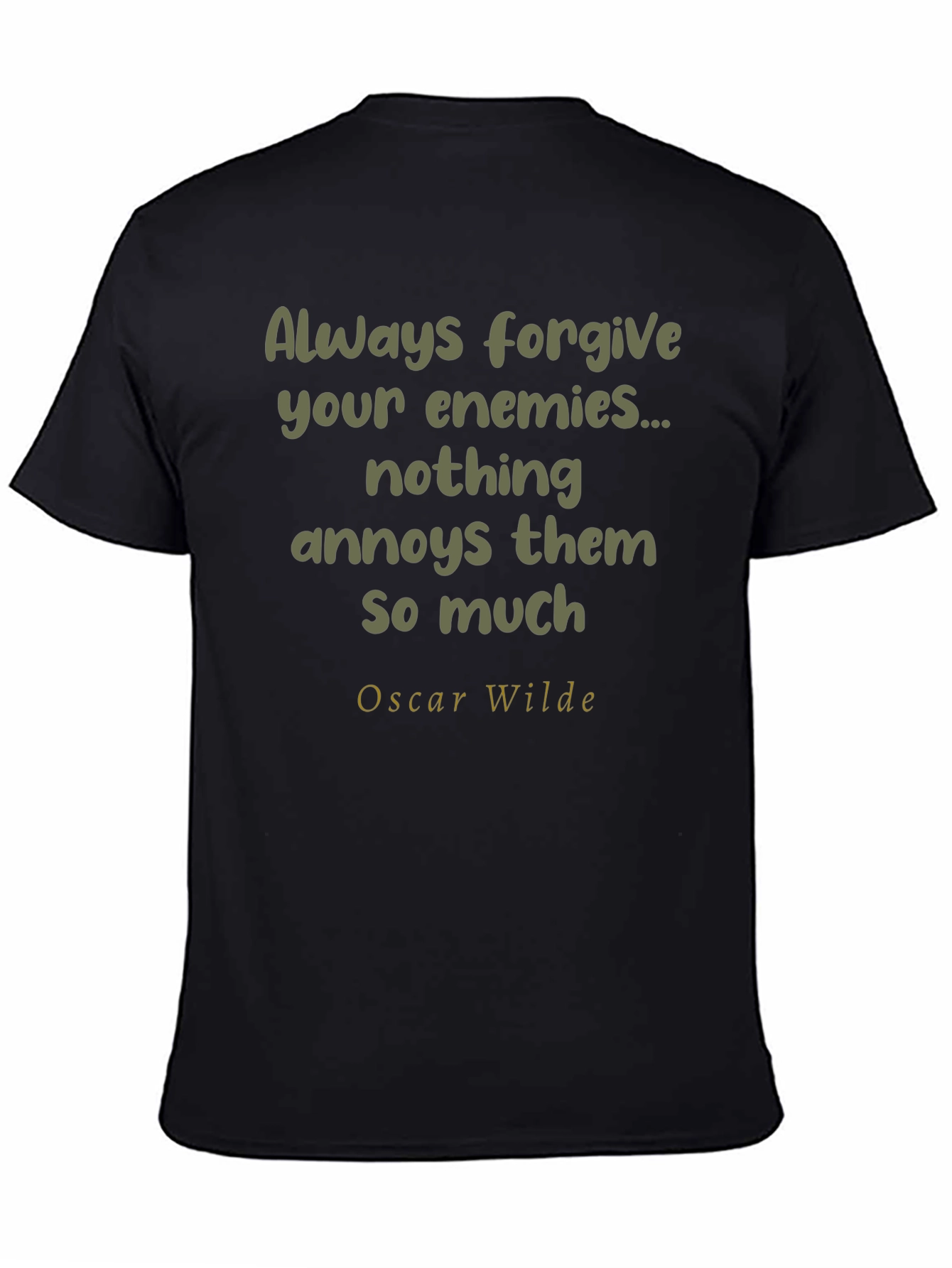 Black Always Forgive Enemies Graphic T-Shirt view 4