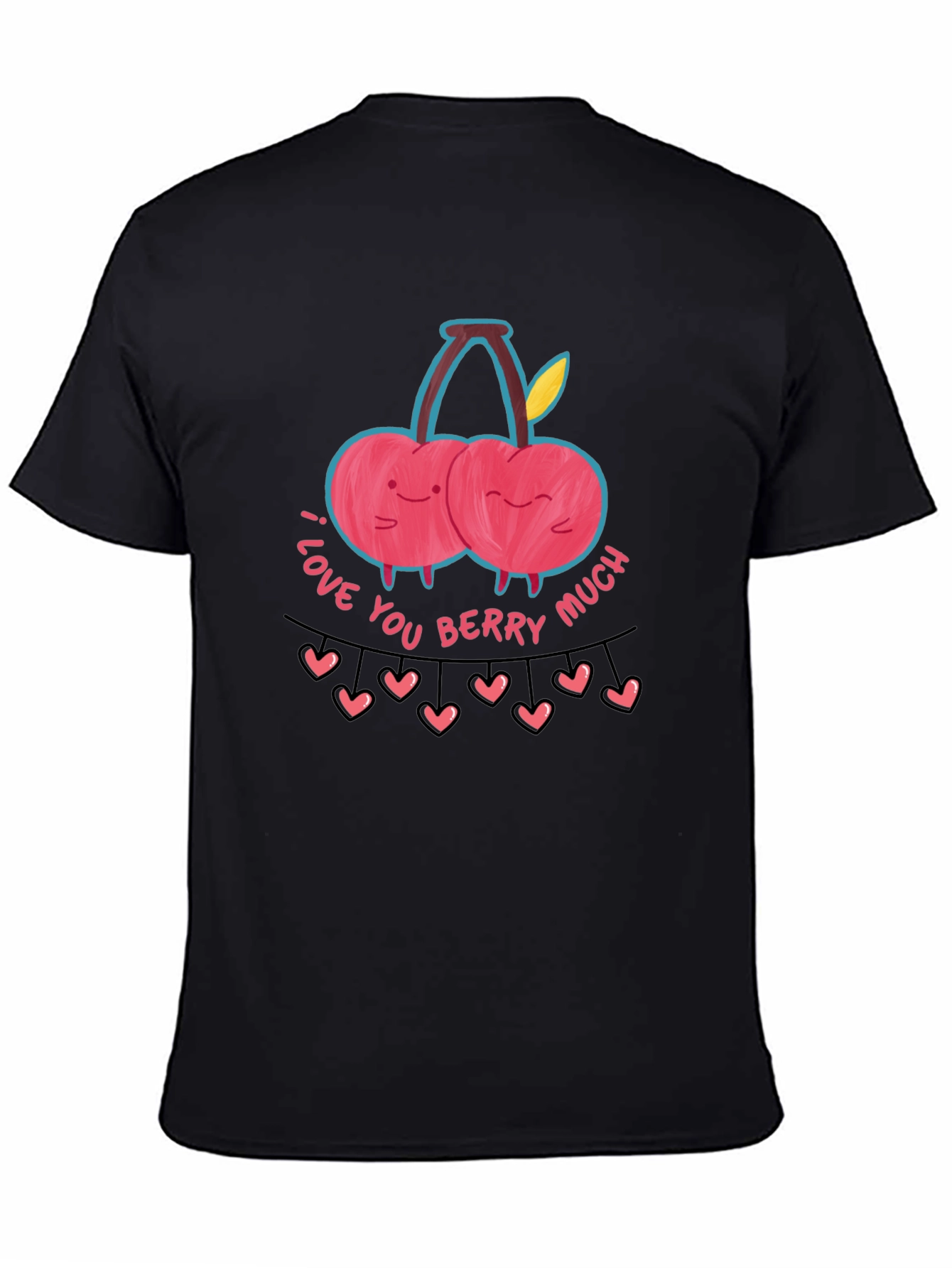 Black I Love You Berry Much Graphic Tee view 4