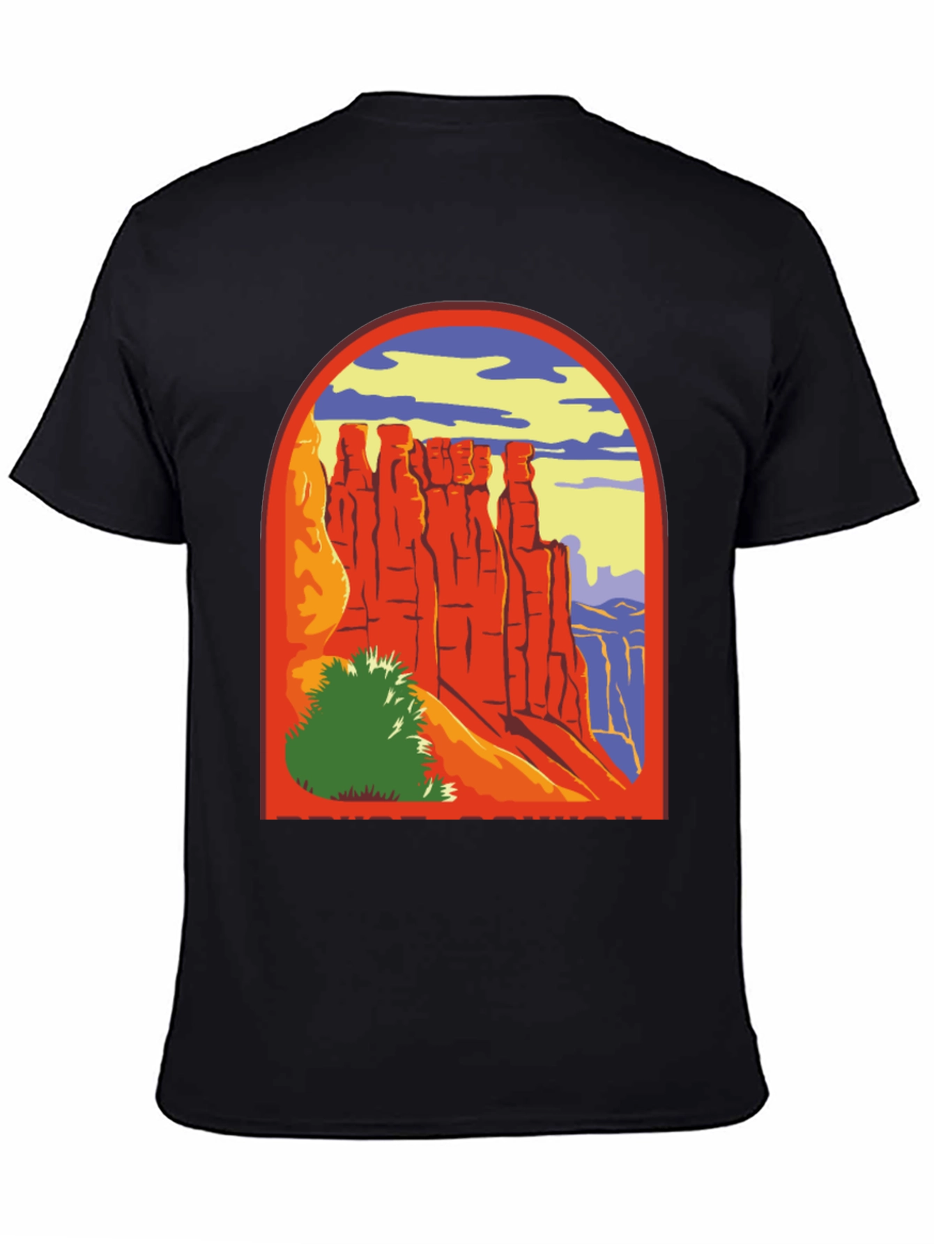 Black Desert Landscape Graphic T-Shirt view 4
