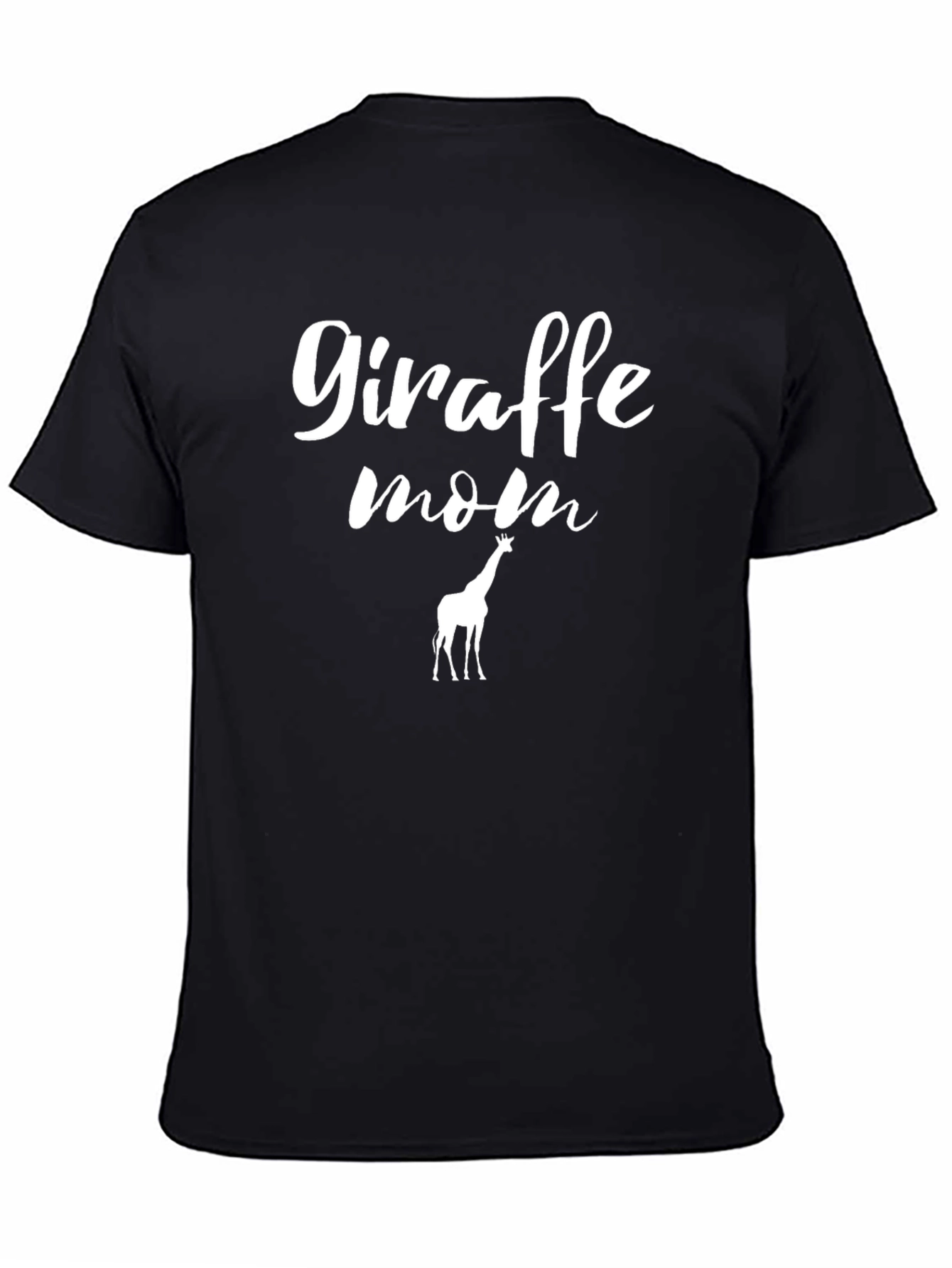 Black Giraffe Mom T-Shirt - Cute Animal Lover Tee view 4