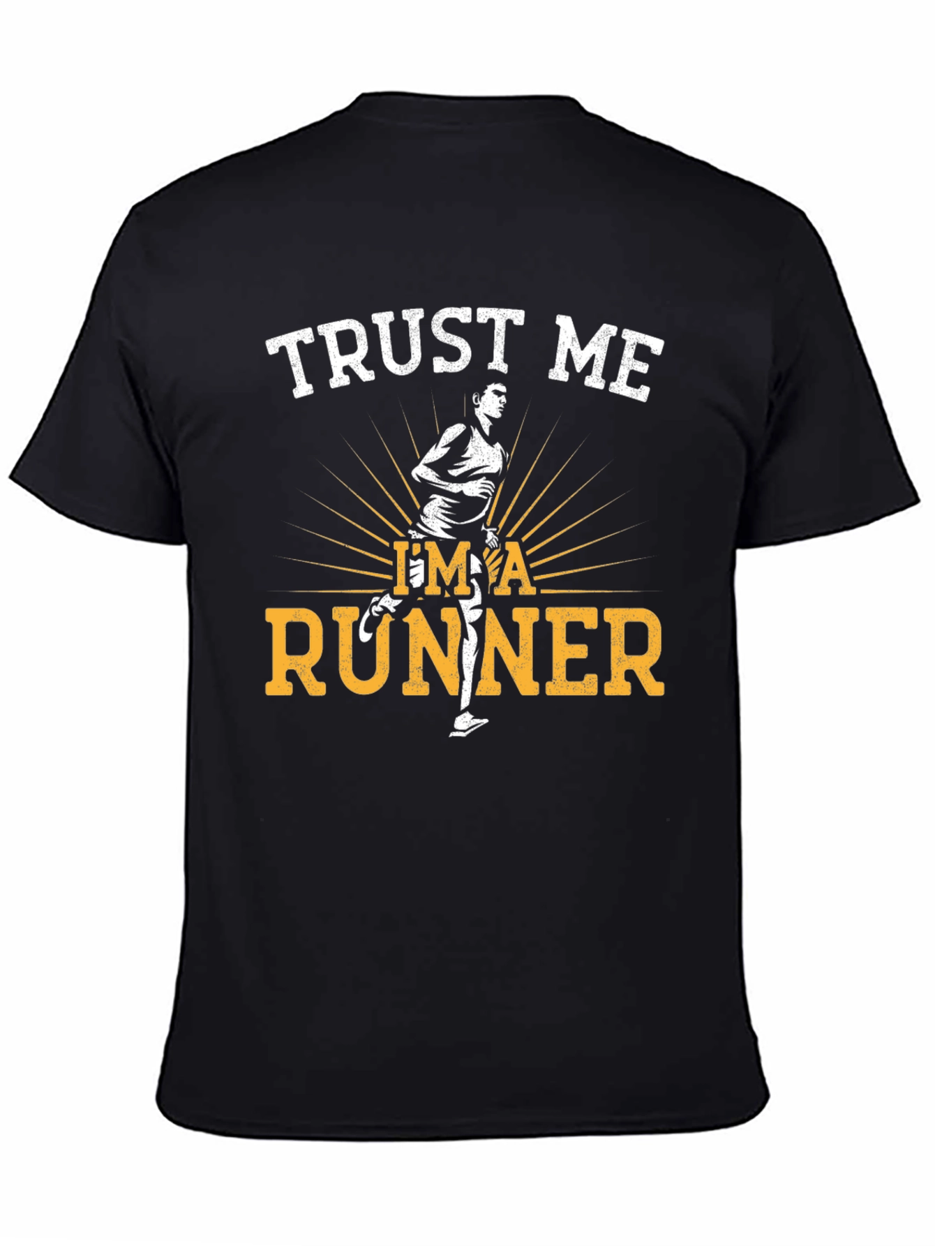 Black Trust Me I'm A Runner T-Shirt view 4