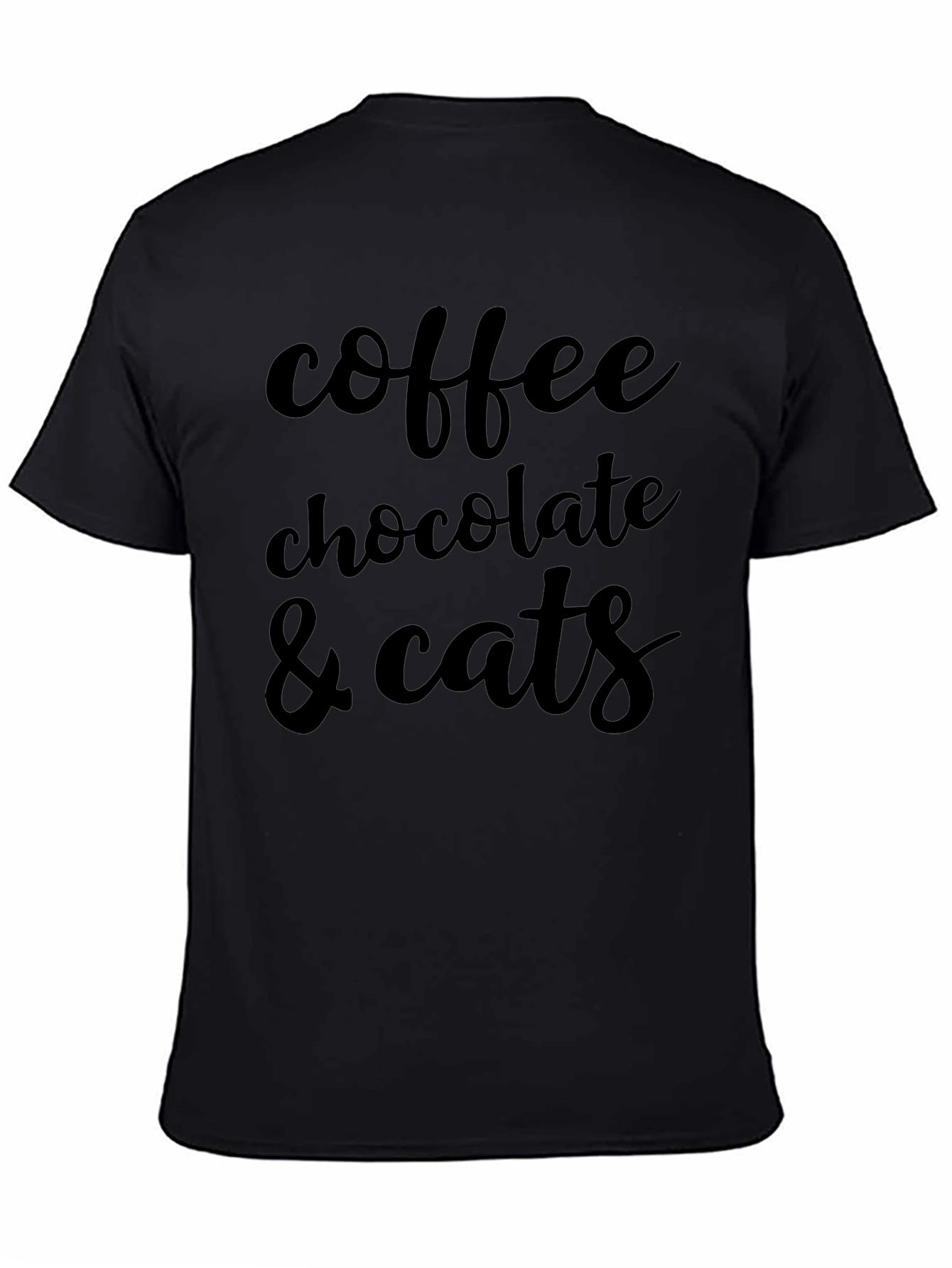 Black Coffee Chocolate Cats Graphic Tee view 4