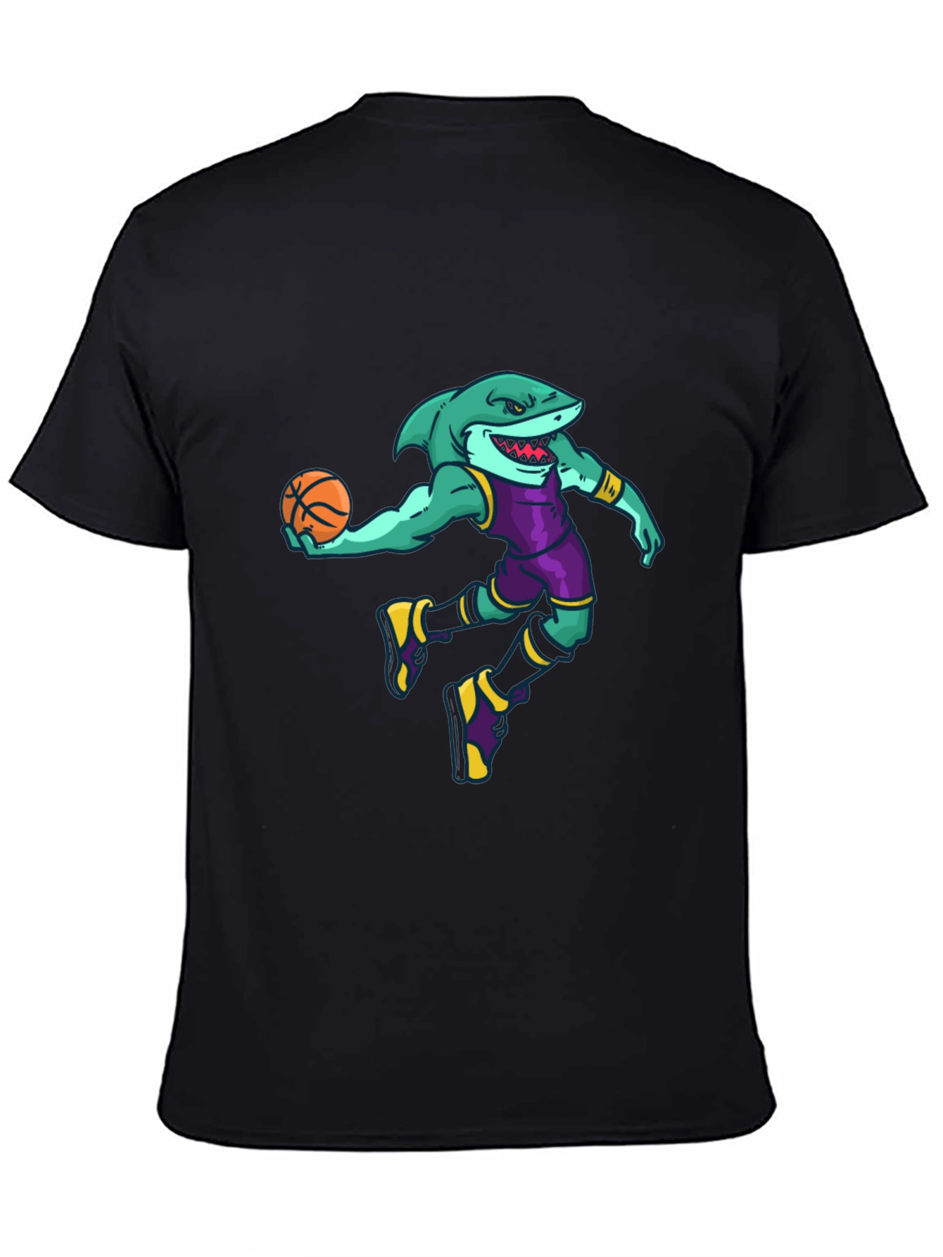 Black Shark Basketball Graphic Tee view 4