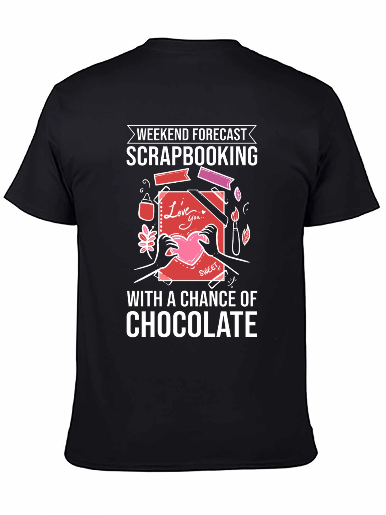 Scrapbooking & Chocolate Forecast Graphic Tee - 4