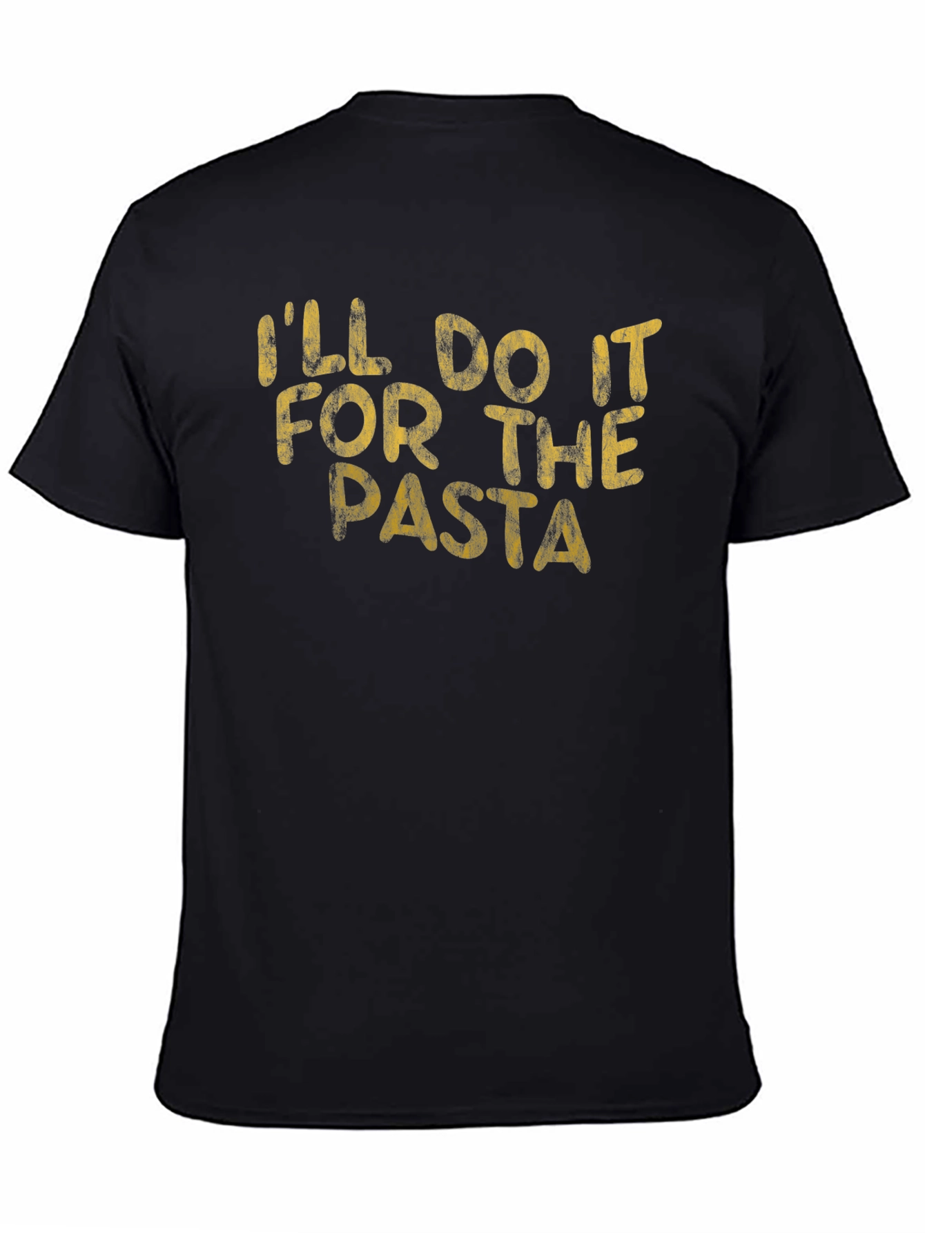 Black I'll Do It For The Pasta Graphic T-Shirt view 4