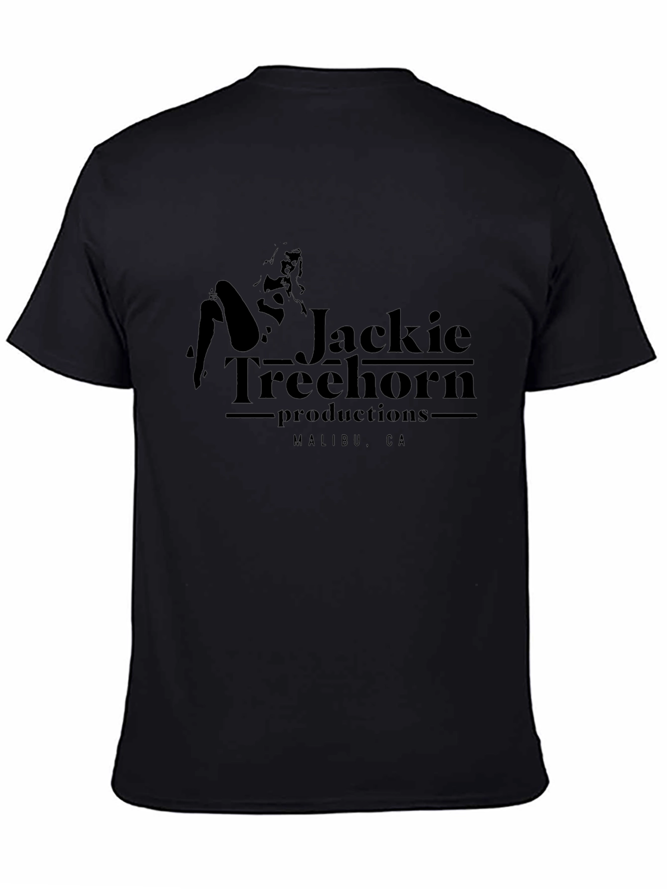 Black Jackie Treehorn Productions Black T-Shirt view 4