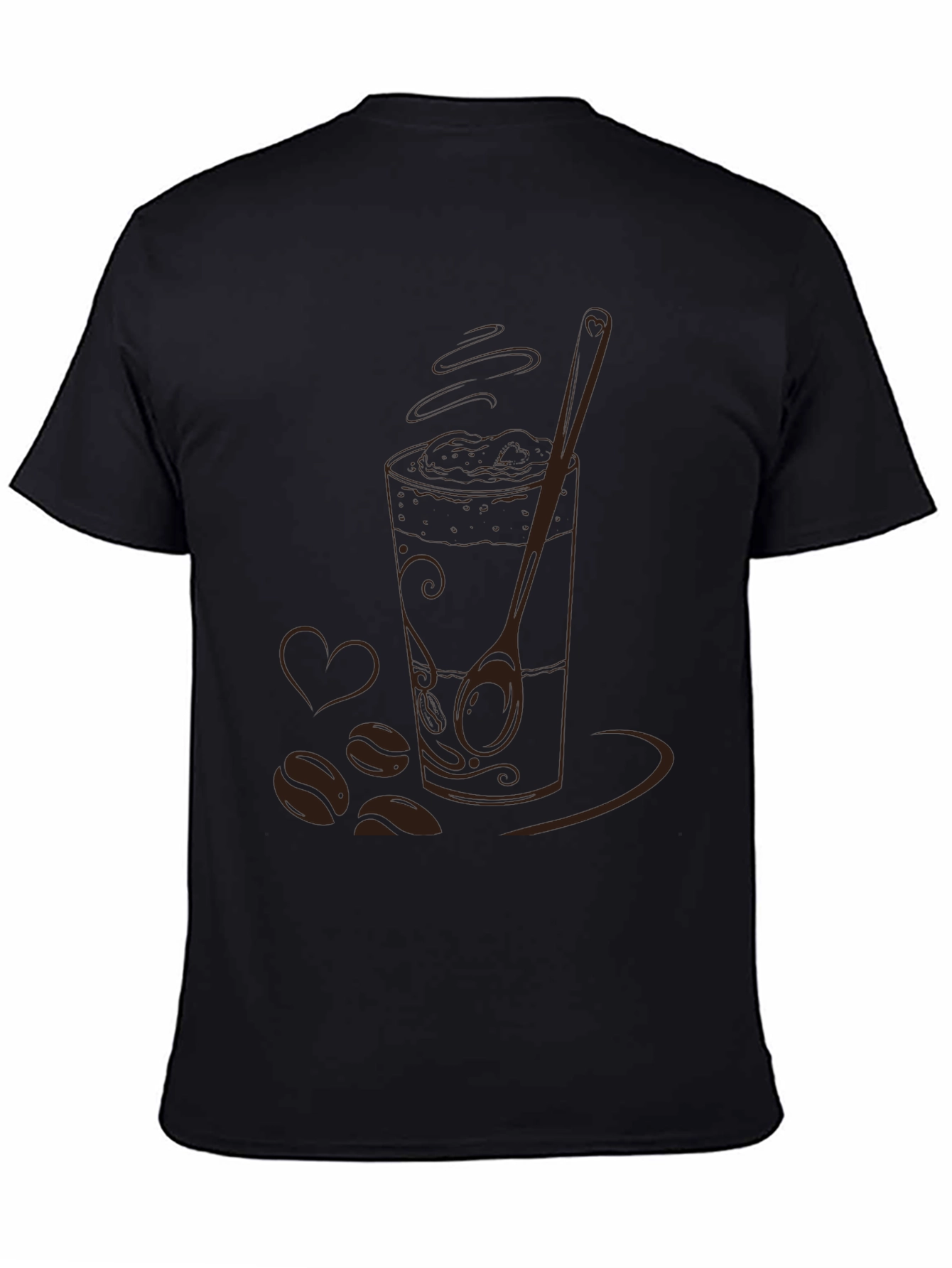 Black Coffee Lover's Graphic Tee - Black view 4
