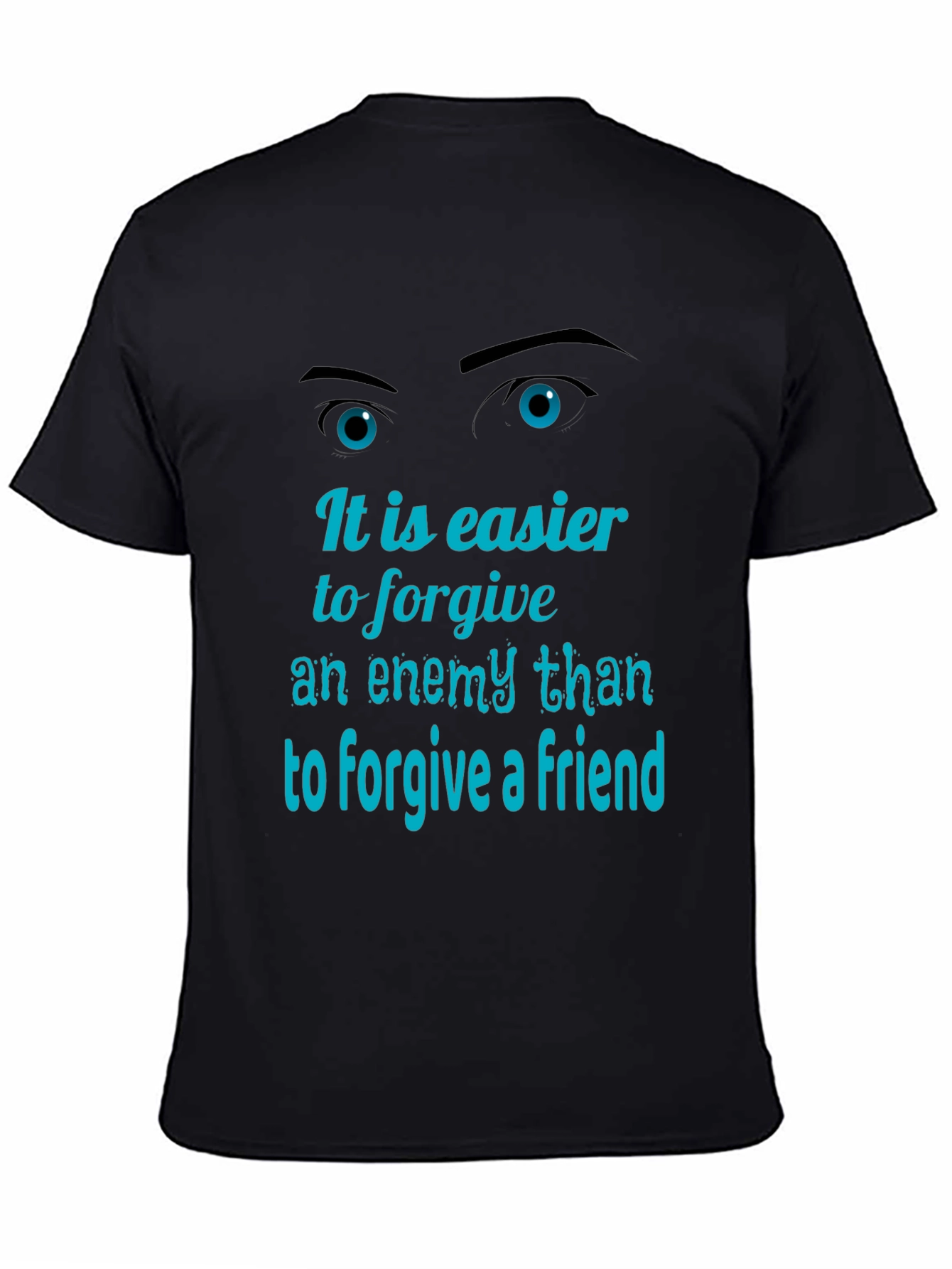 Black Forgiveness Graphic Tee - Men's Black T-Shirt view 4