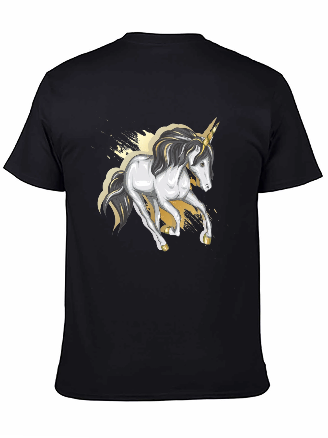 Black Unicorn Graphic Tee - Black Cotton Blend view 4
