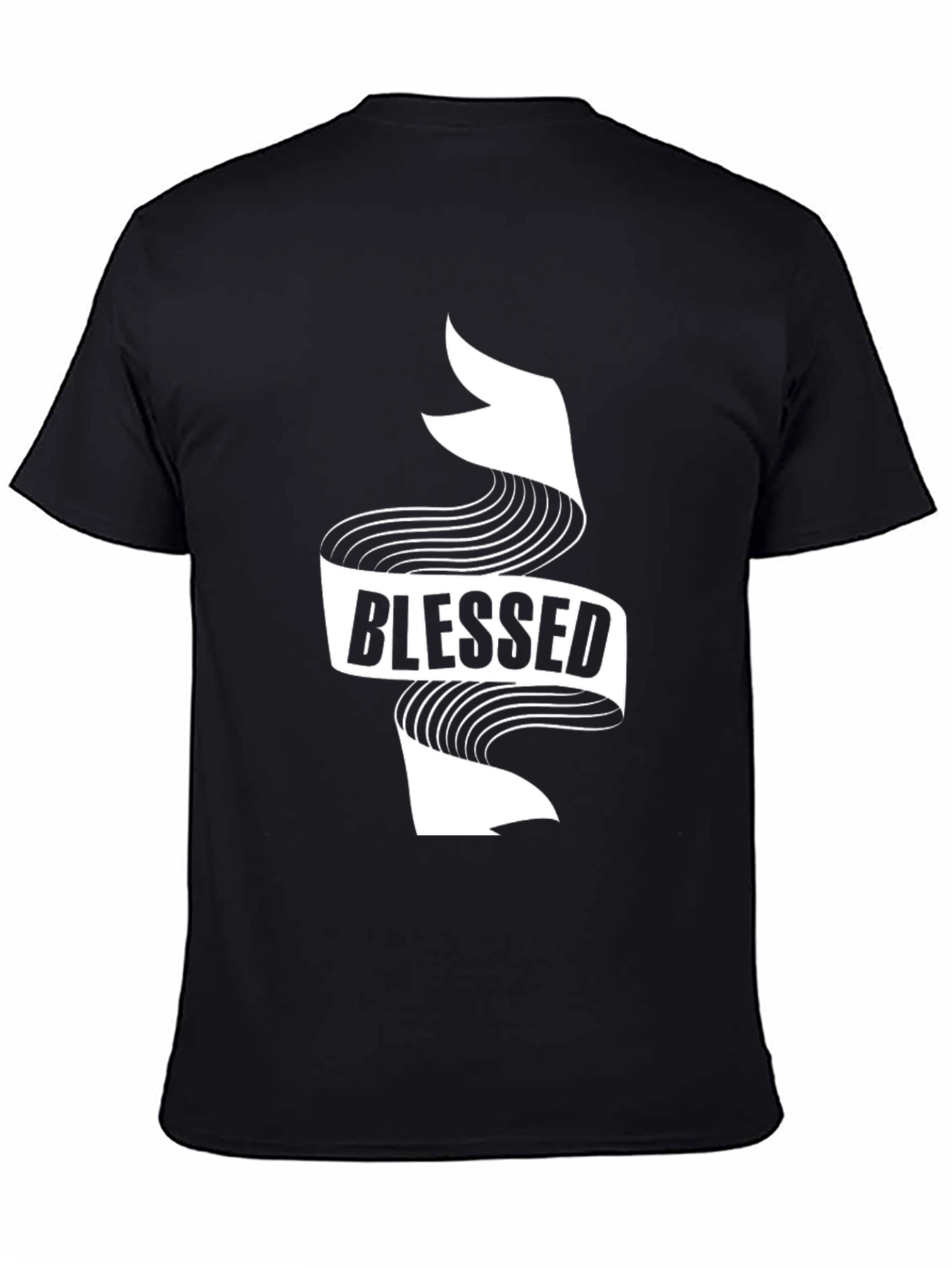 Black Blessed Graphic T-Shirt - Classic Black Tee view 4